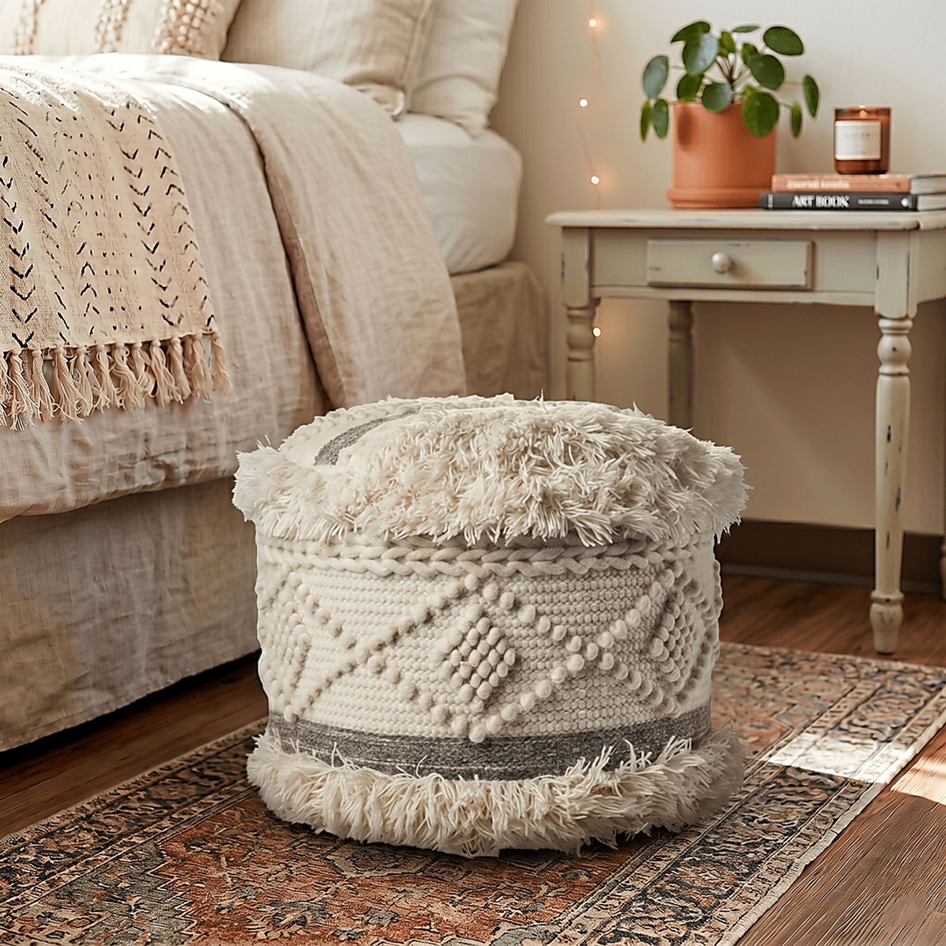 Adrenas III Beige Pouf - Image 8