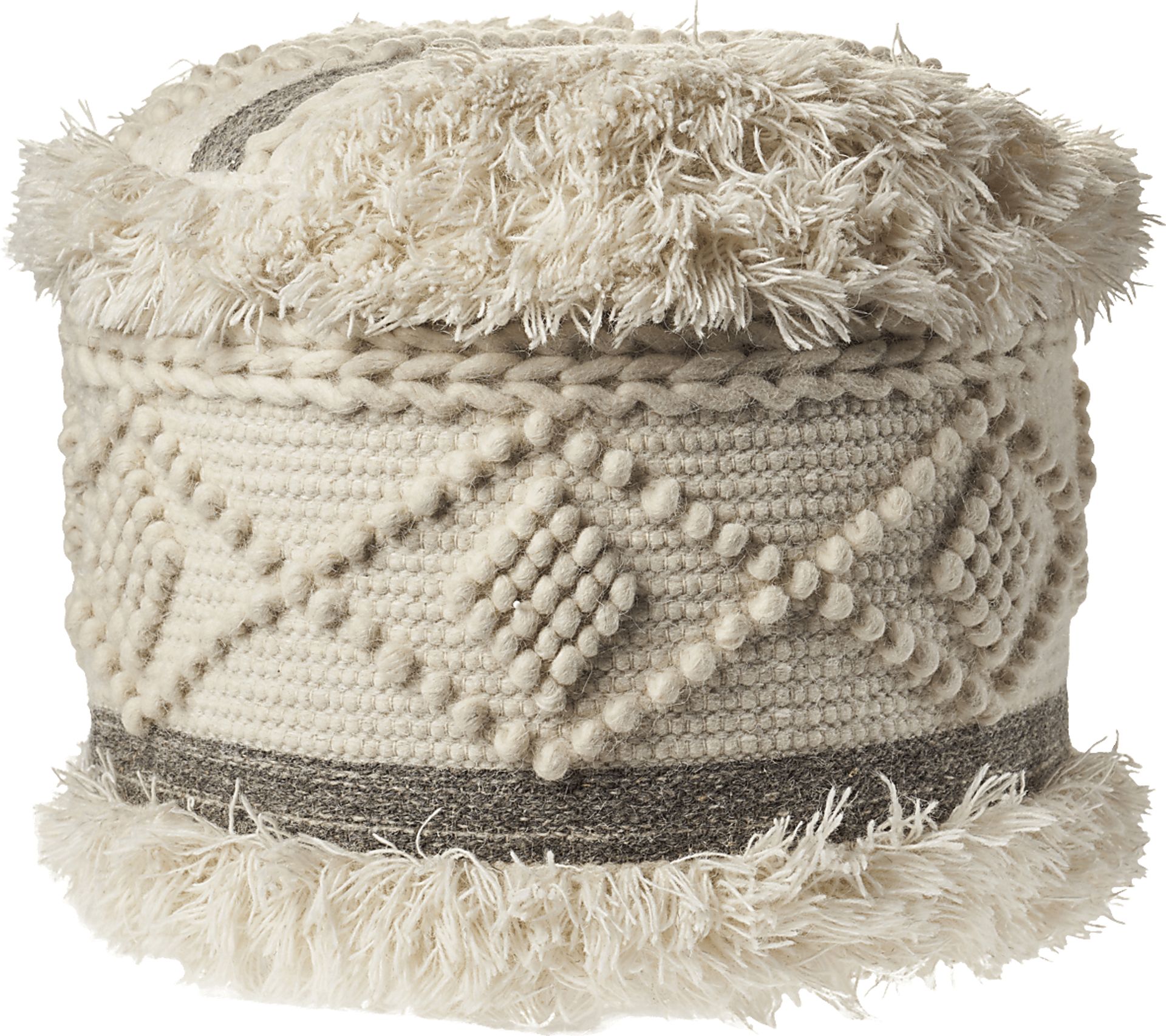 Adrenas III Beige Pouf - Image 1