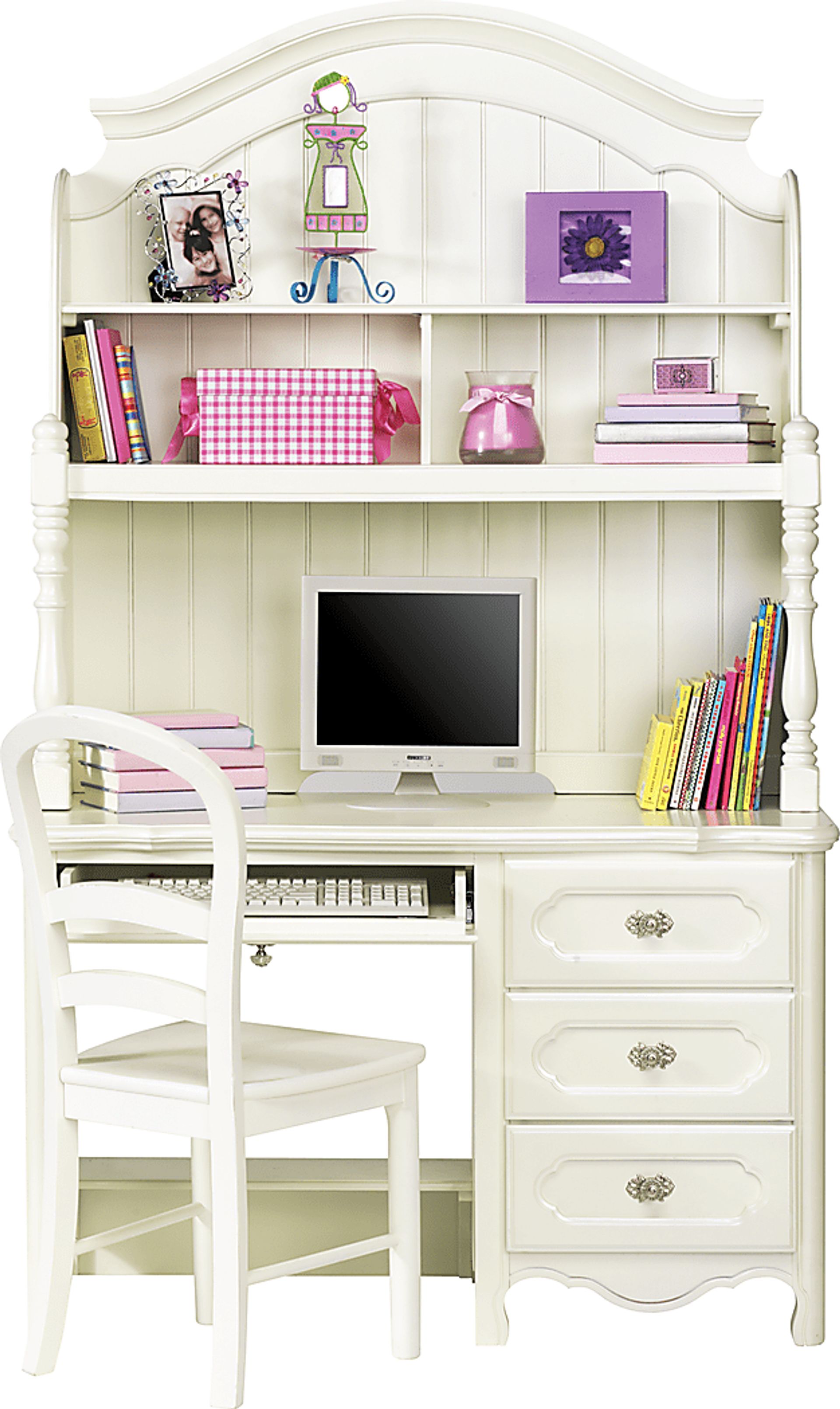 Adrian 2 Pc Computer Desk and Hutch - Image 1