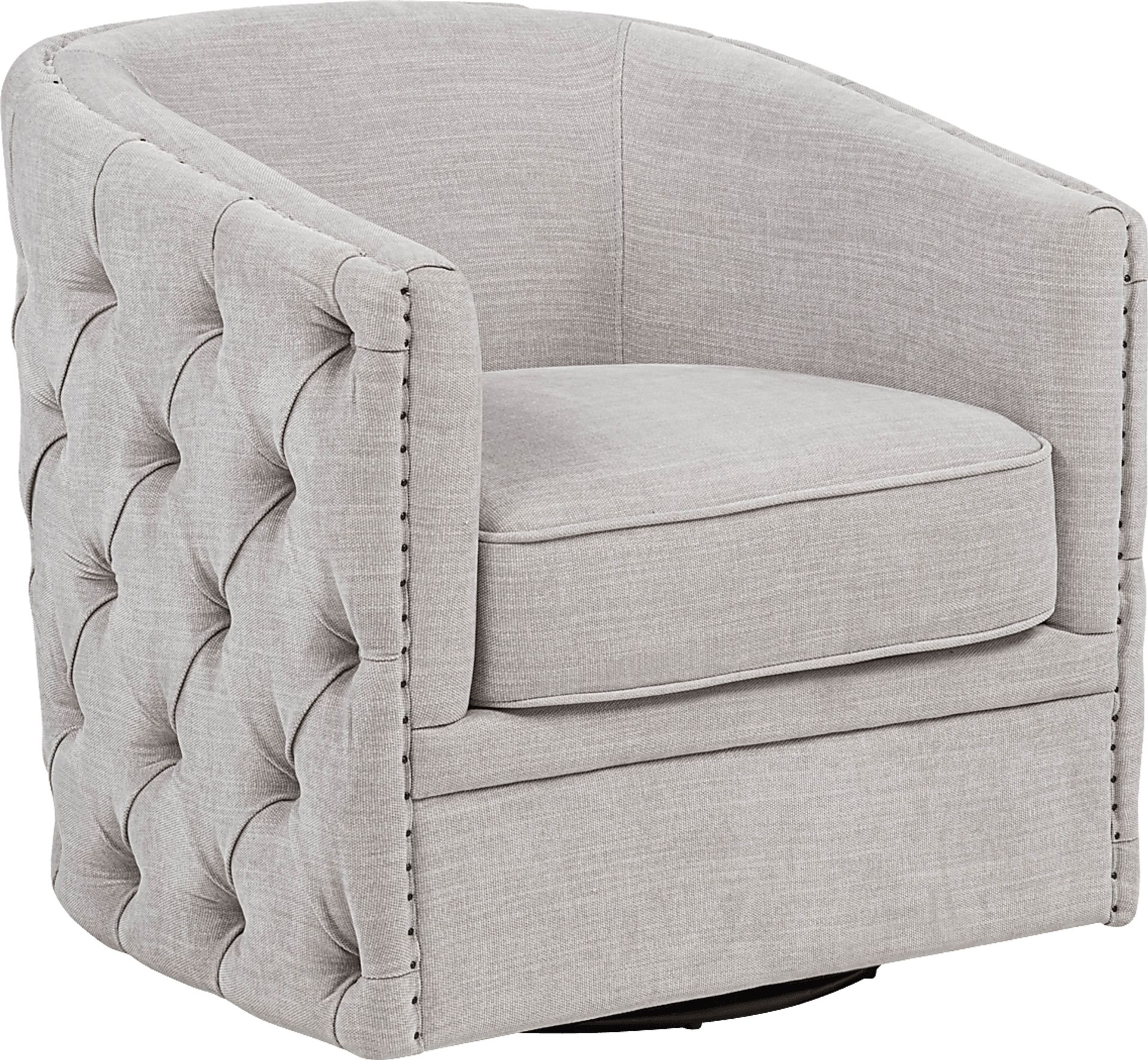 Adriana Gray Swivel Chair - Image 1