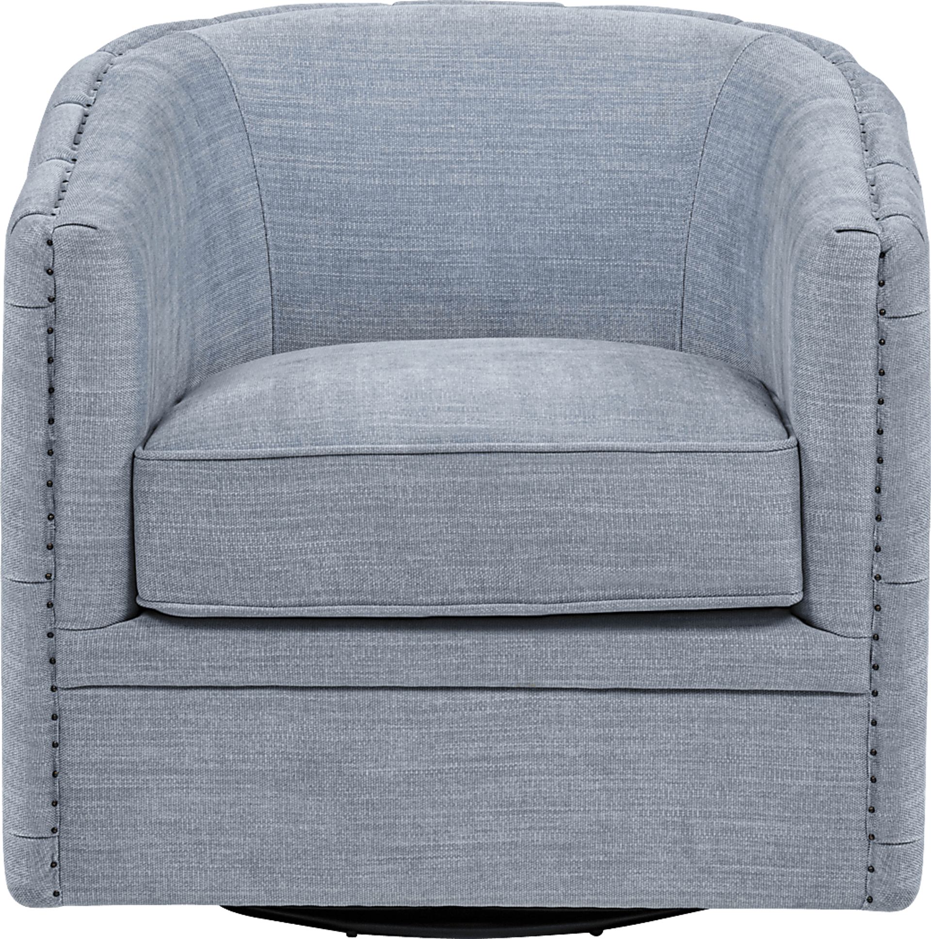 Adriana Light Blue Swivel Chair - Image 2