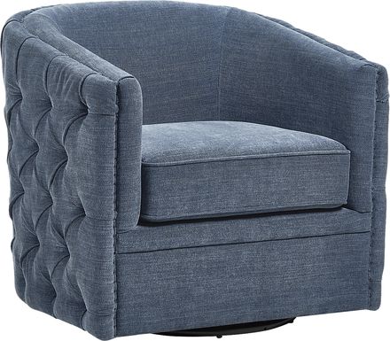 Adriana Navy Swivel Chair