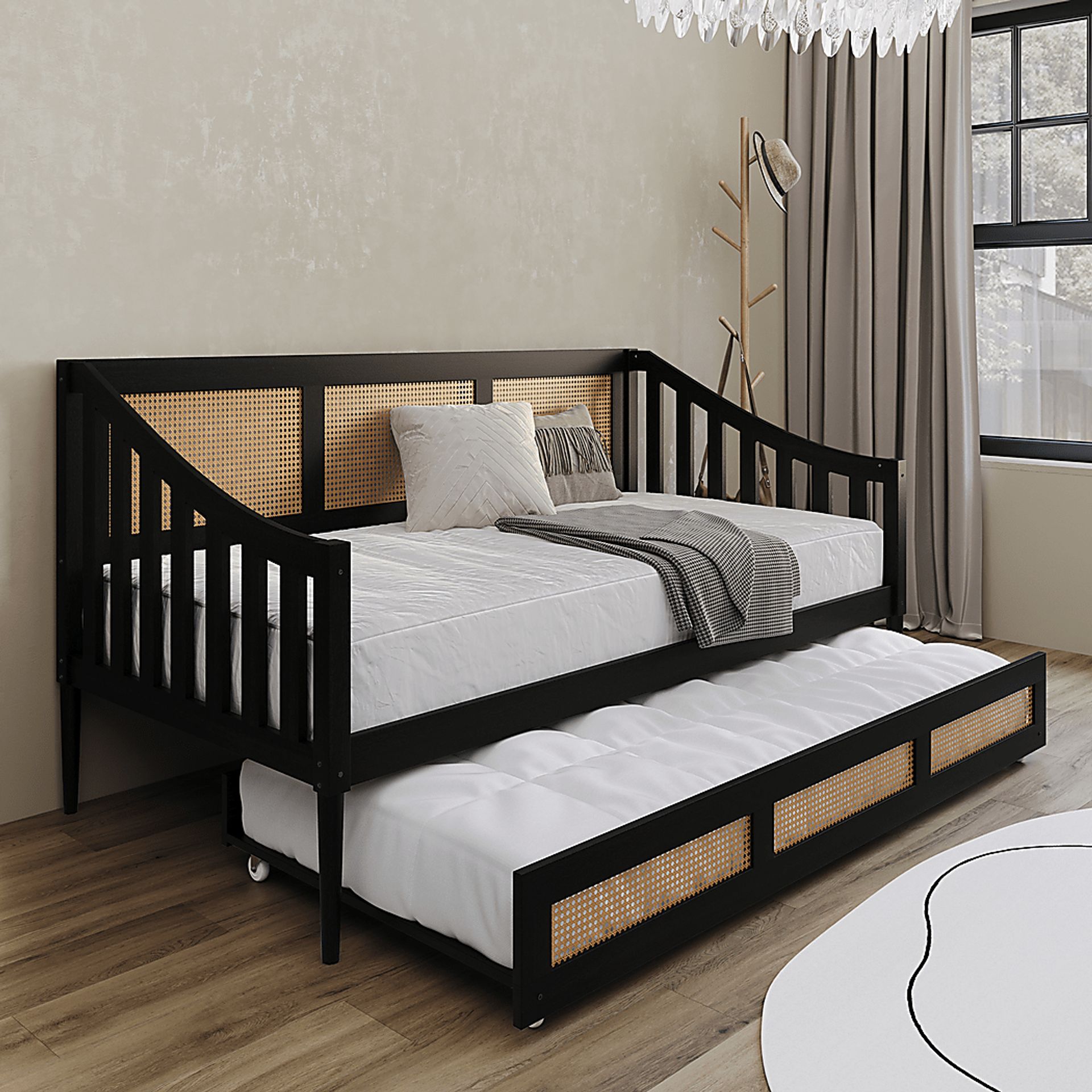 Adrihen Black Twin Daybed with Trundle - Image 3