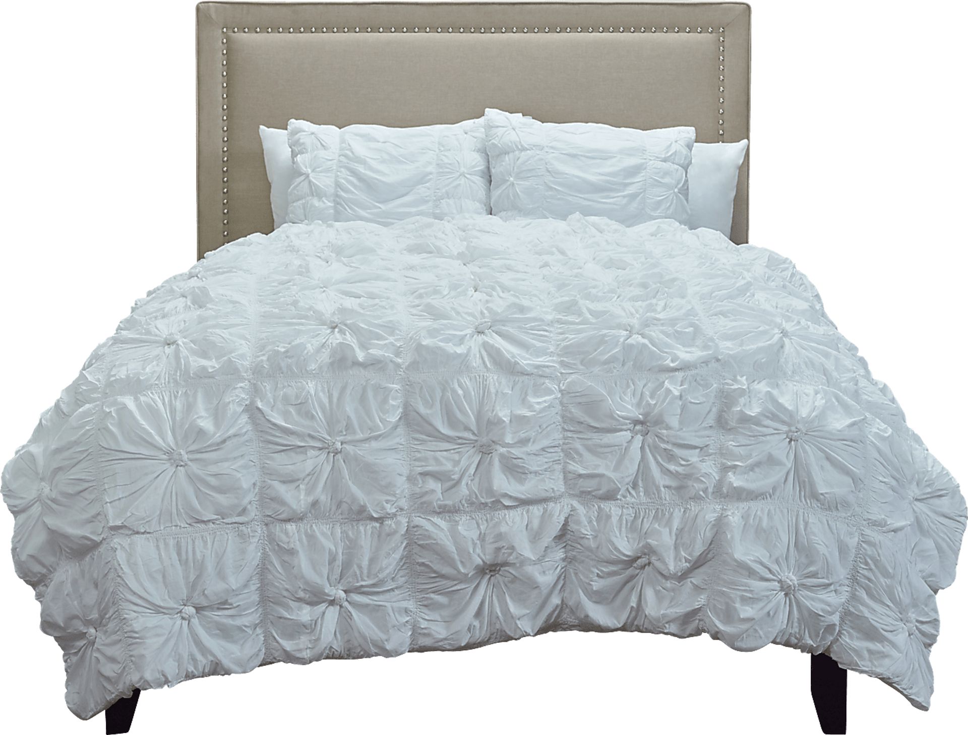 Adrina White 3 Pc King Comforter Set - Image 2