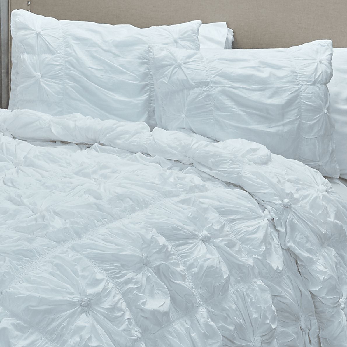 Adrina White 3 Pc King Comforter Set