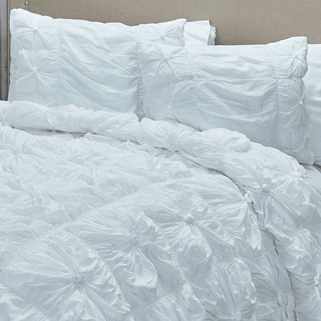 Adrina White 3 Pc Queen Comforter Set - Thumbnail - Image 3