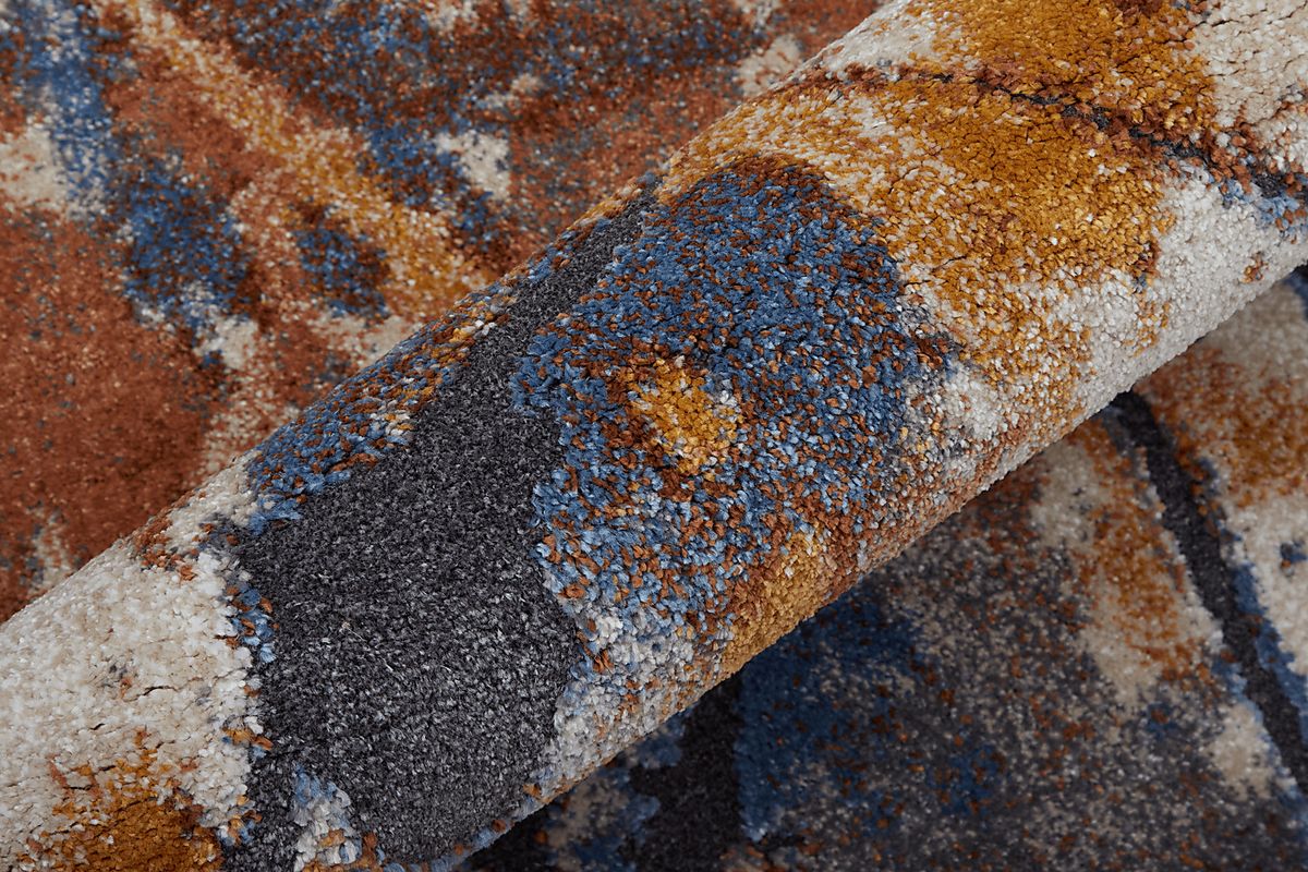 Adrirah Blue,Gray,Orange Blue,Gray,Orange,Red Rugs | Rooms to Go