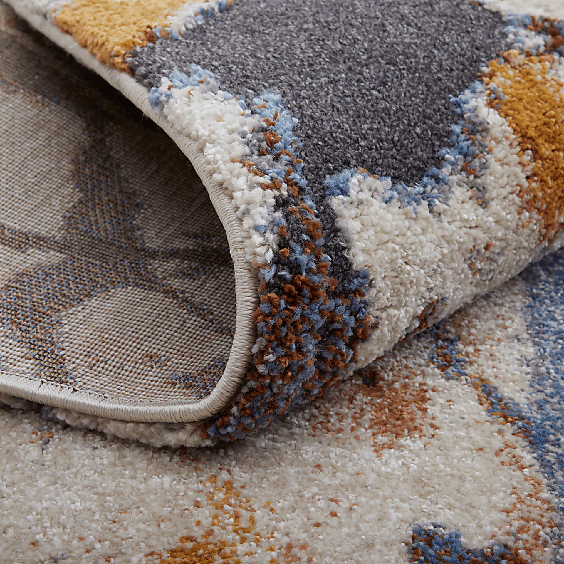 Adrirah Blue/Orange 5'3 x 8' Rug - Image 9