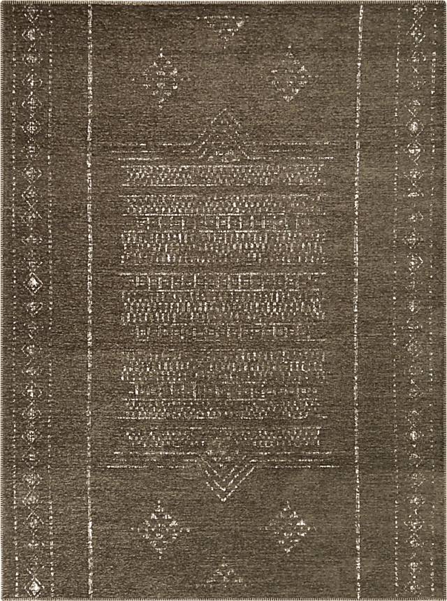 Adrol Brown 5'3 x 7' Area Rug - Thumbnail - Image 1