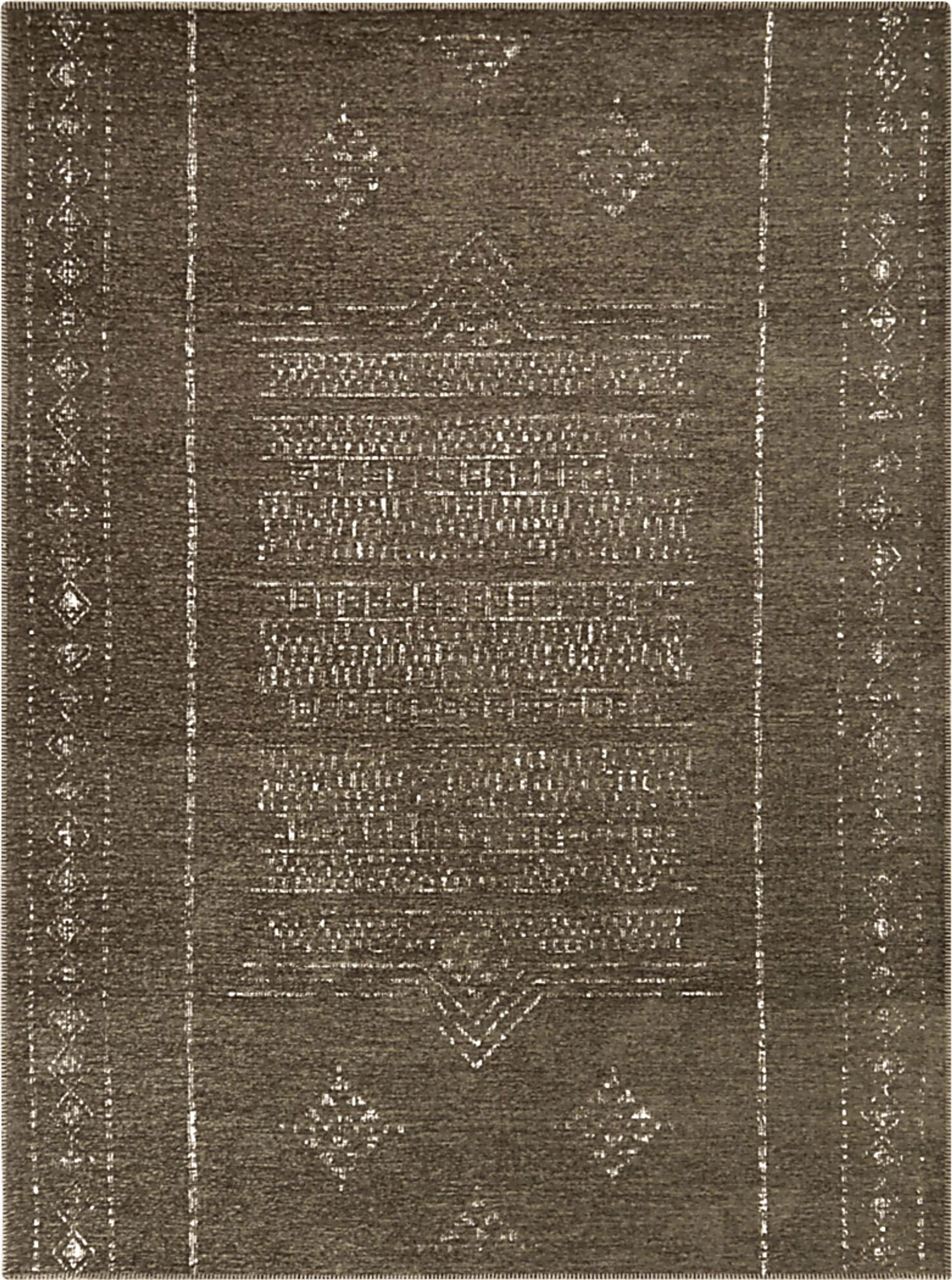 Adrol Brown 5'3 x 7' Area Rug - Image 1