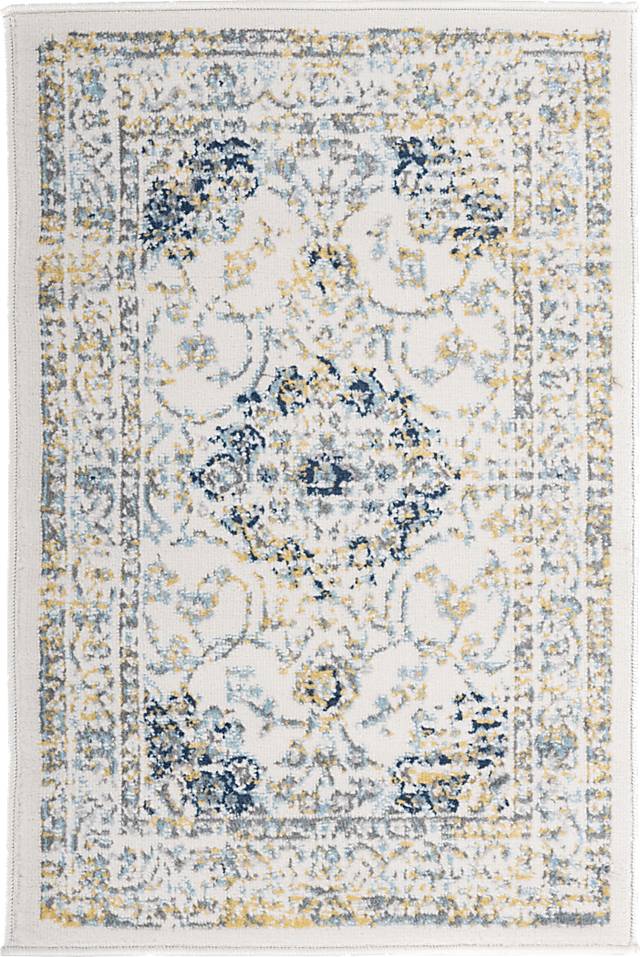 Advay Blue 2' x 3' Rug - Thumbnail - Image 1