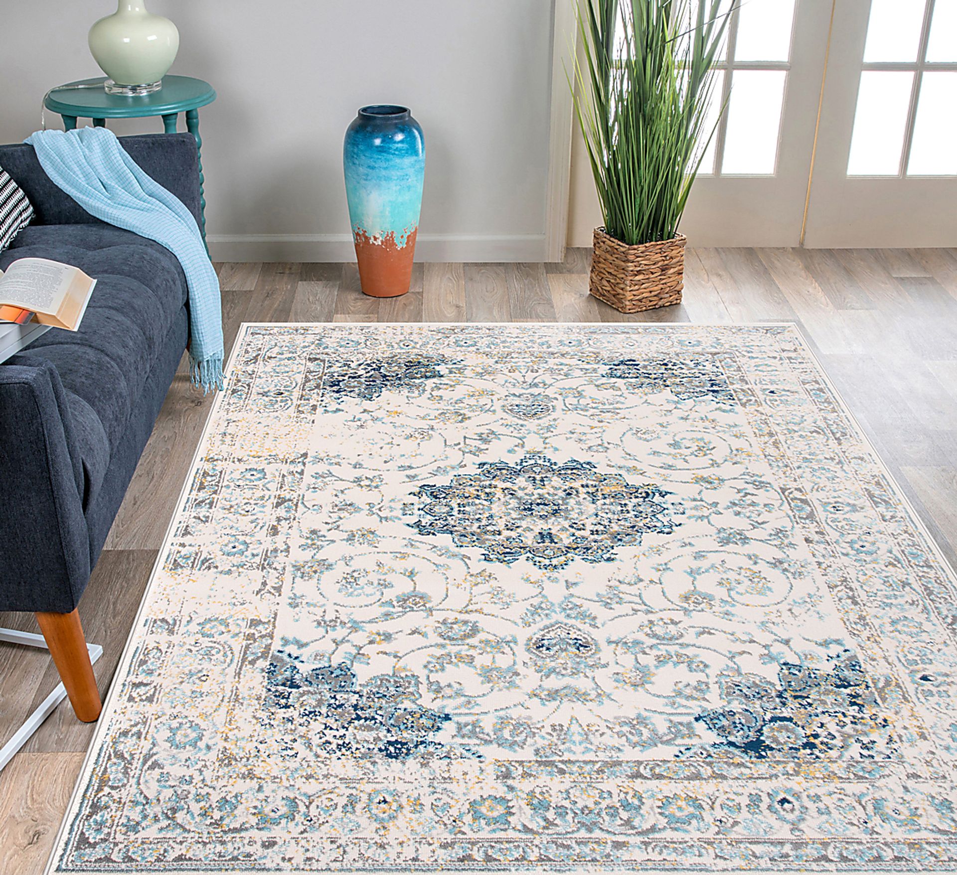 Advay Blue 5' x 7' Rug - Image 4