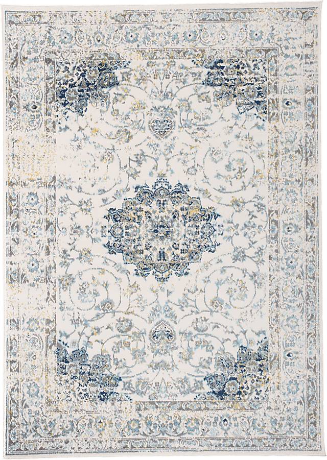 Advay Blue 5' x 7' Rug - Thumbnail - Image 1