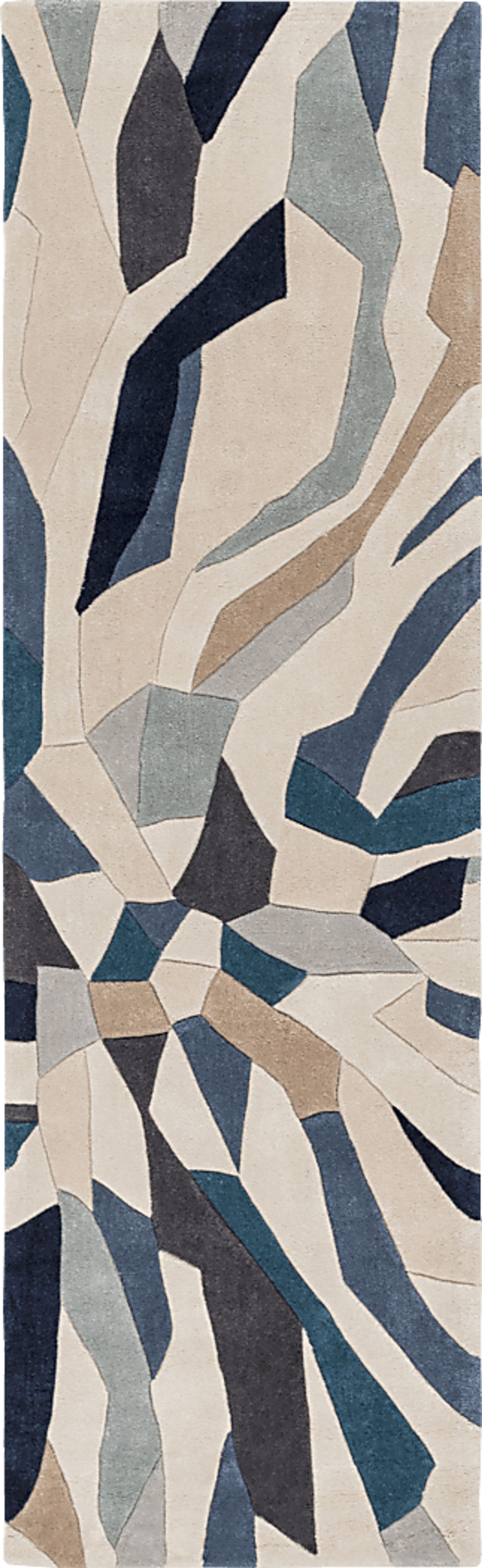 Adwin Blue 2'6 x 8' Runner Rug - Image 1