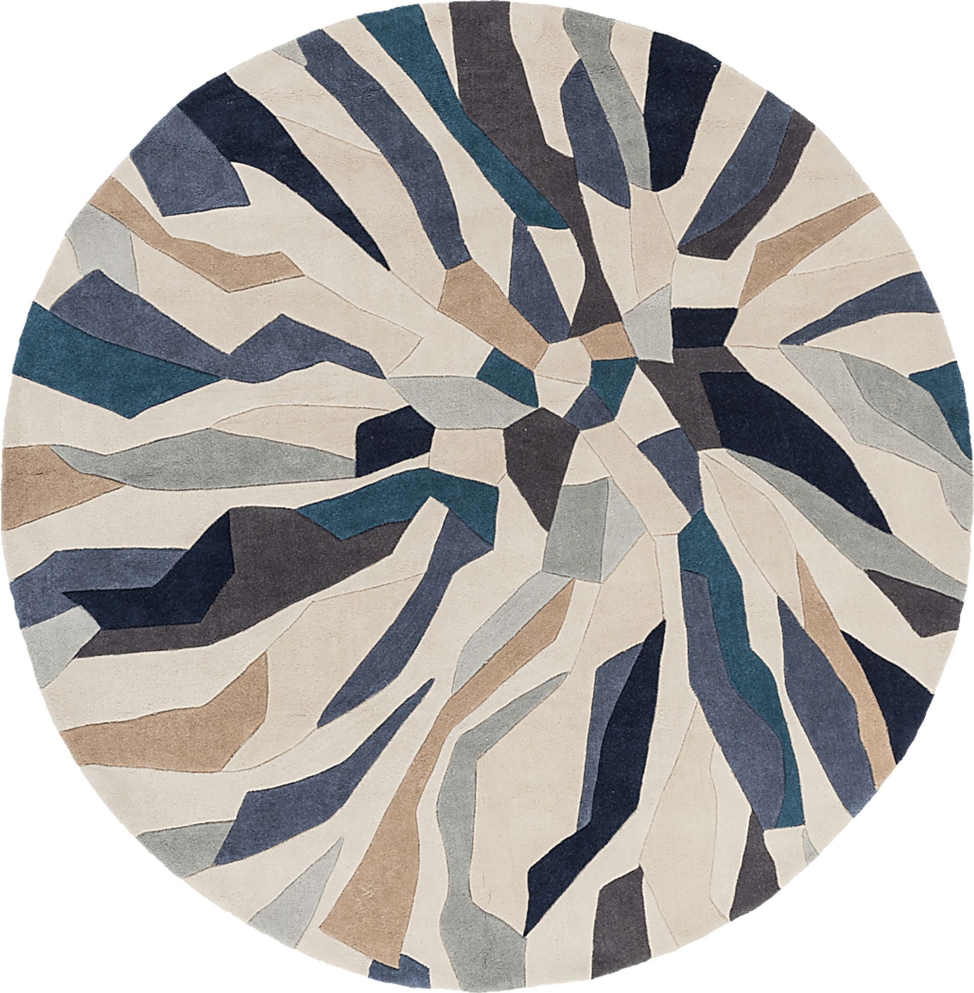 Adwin Blue 8' Round Rug - Image 1