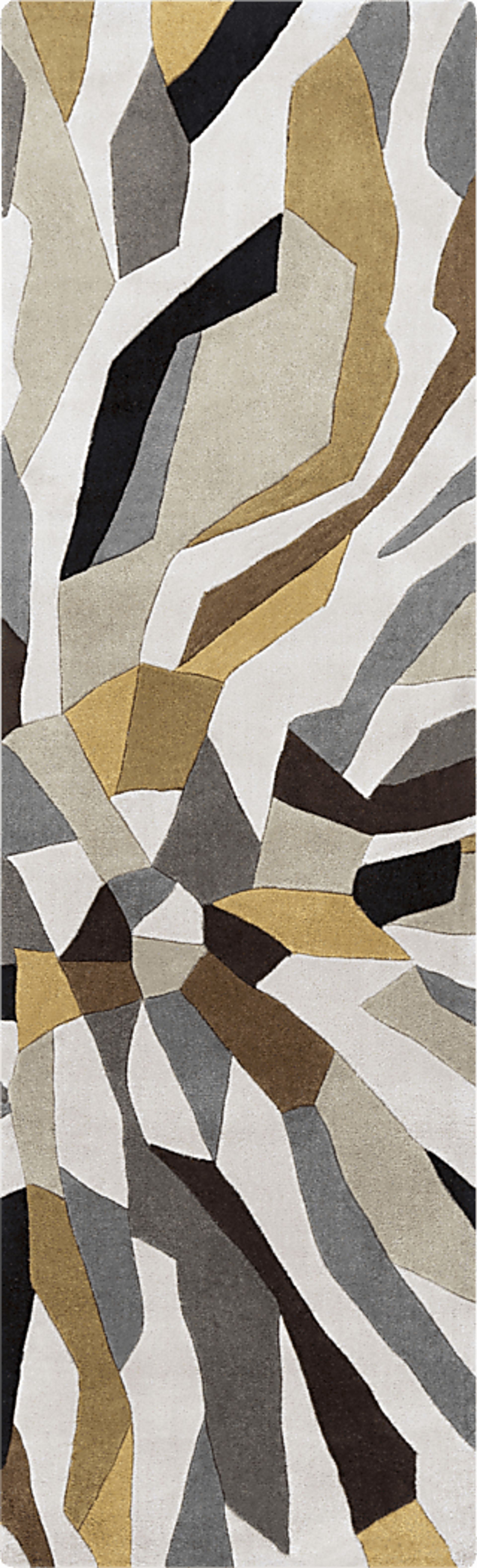 Adwin Ivory 2'6 x 8' Runner Rug - Image 1