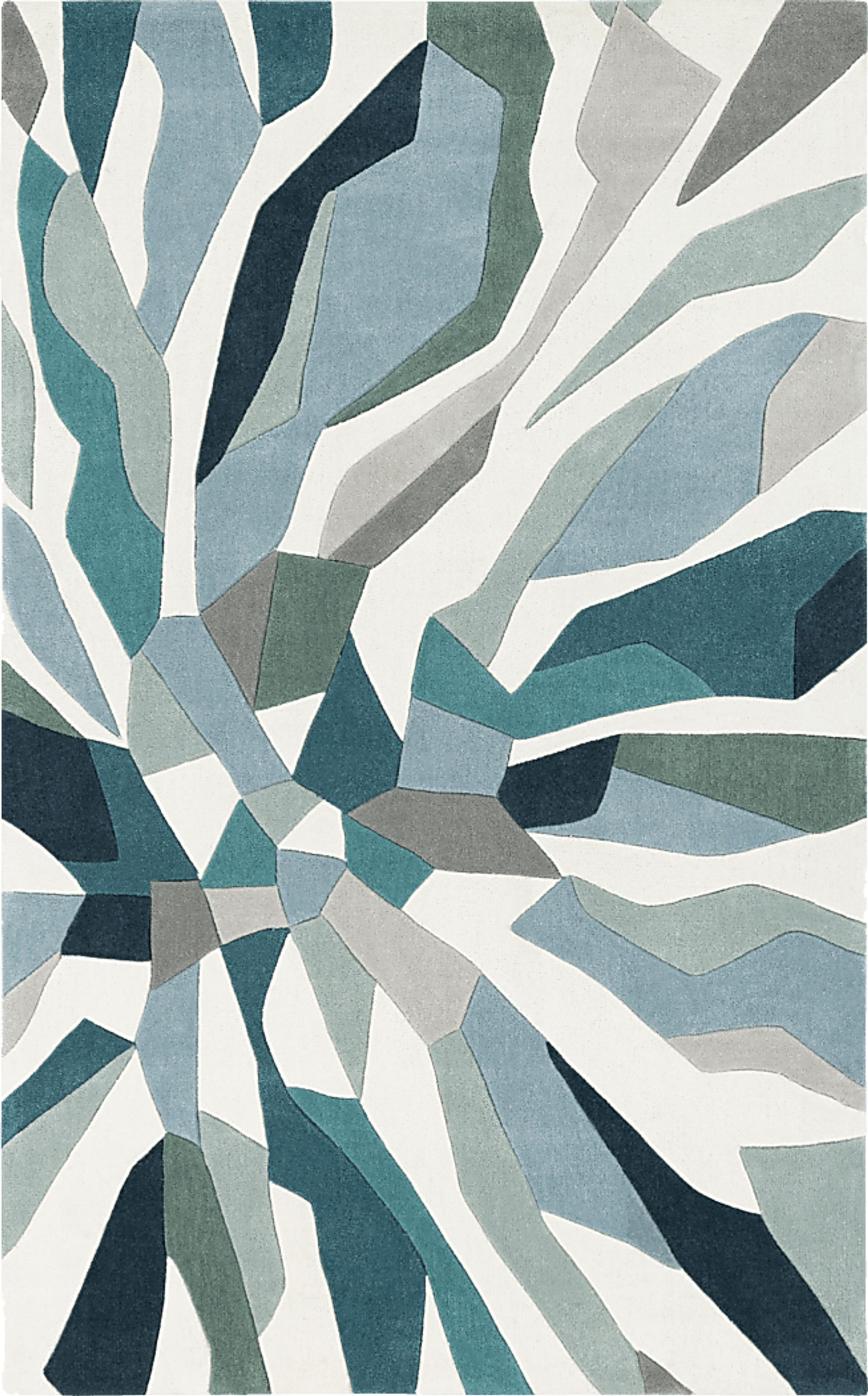 Adwin Teal 5' x 8' Rug - Image 1