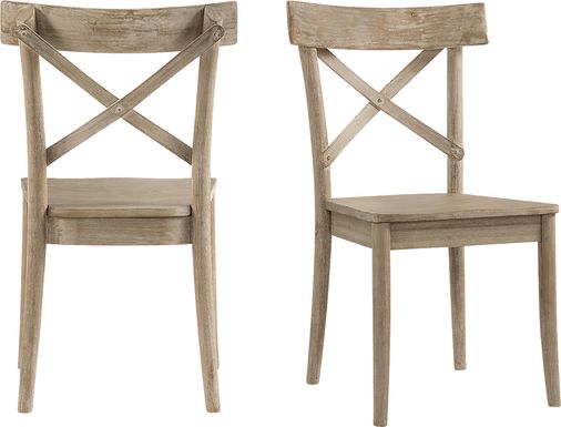 Adwolfe Natural Side Chair Set of 2