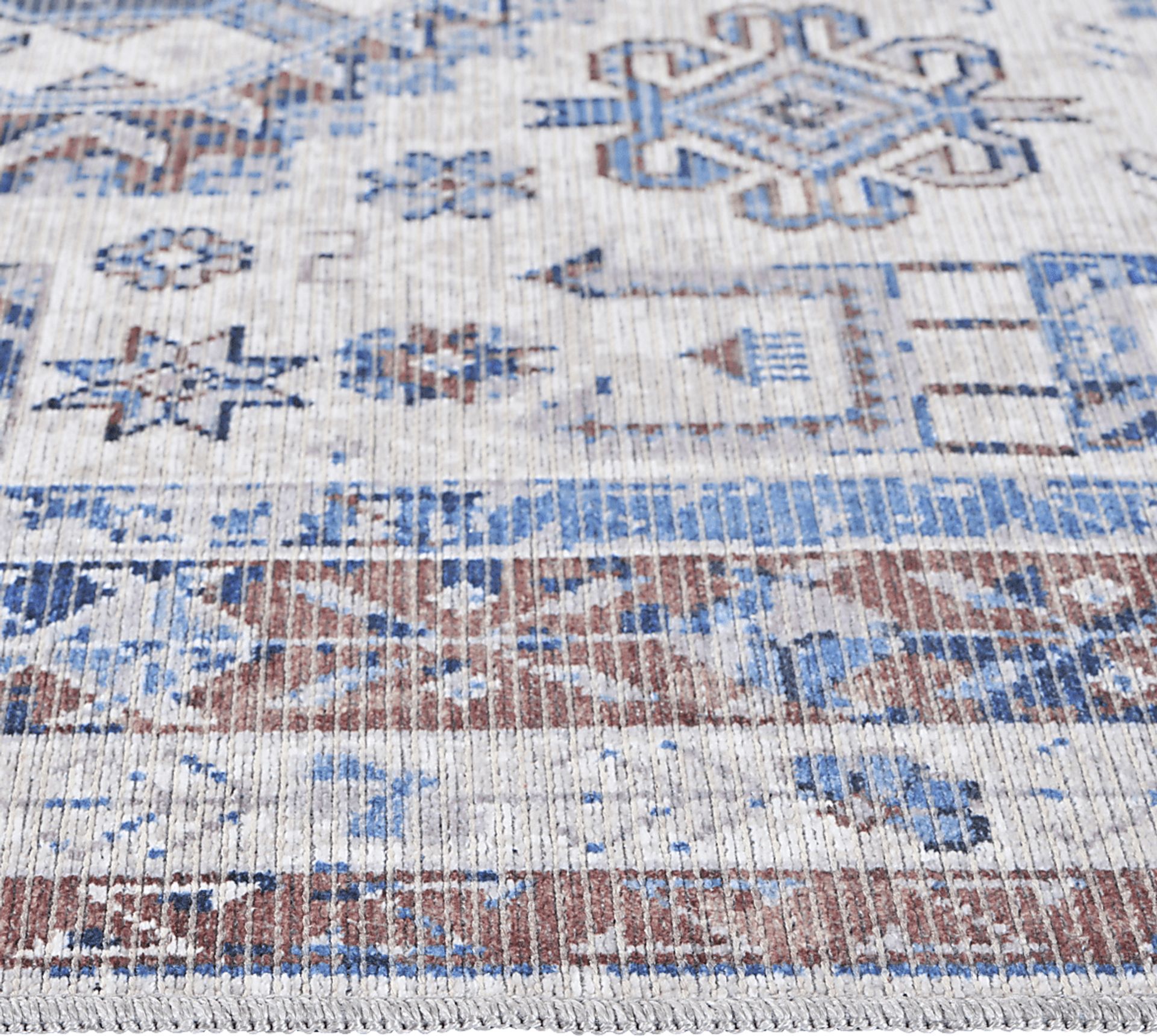 Aebby Blue 5'3 x 7'6 Machine Washable Rug - Image 3