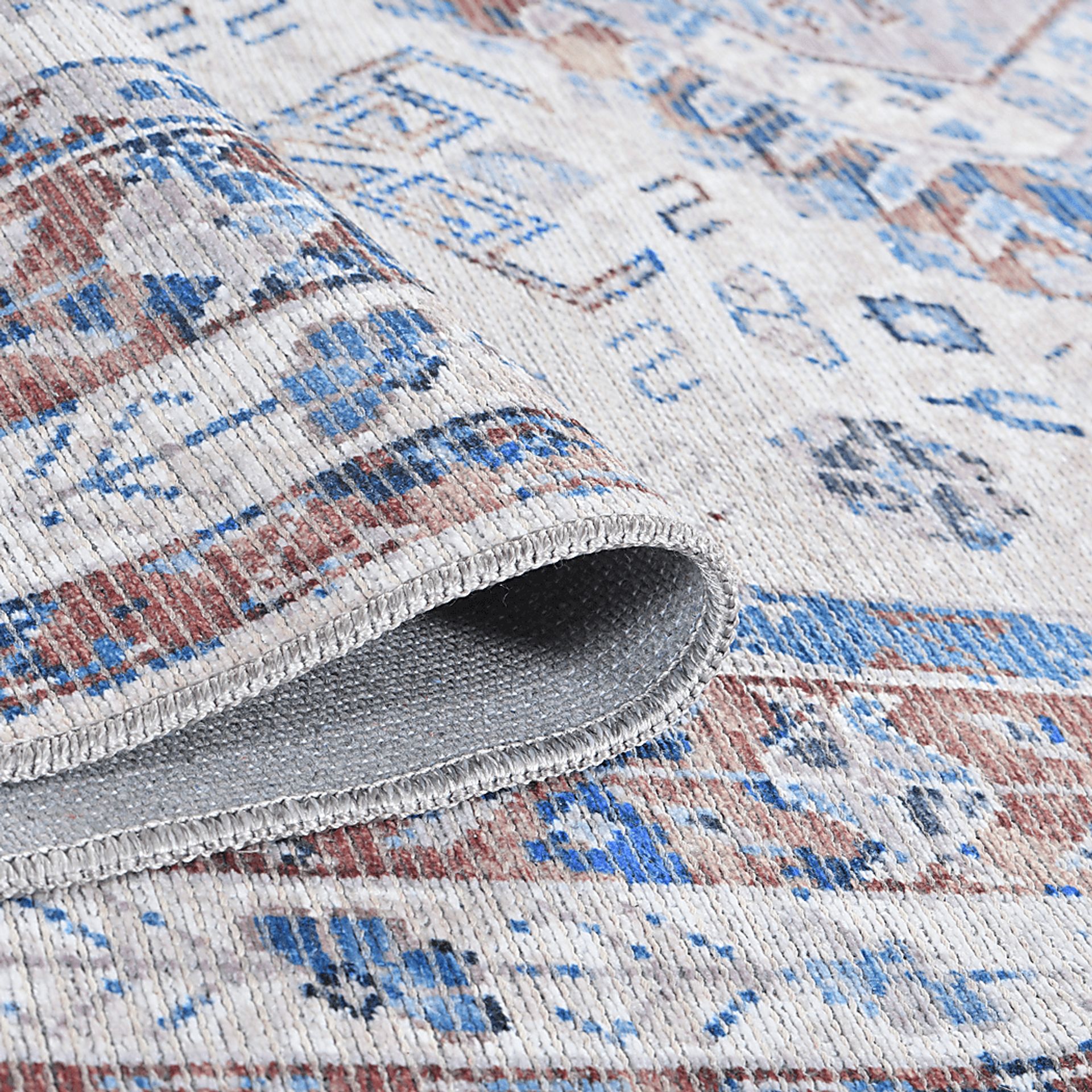 Aebby Blue 5'3 x 7'6 Machine Washable Rug - Image 4