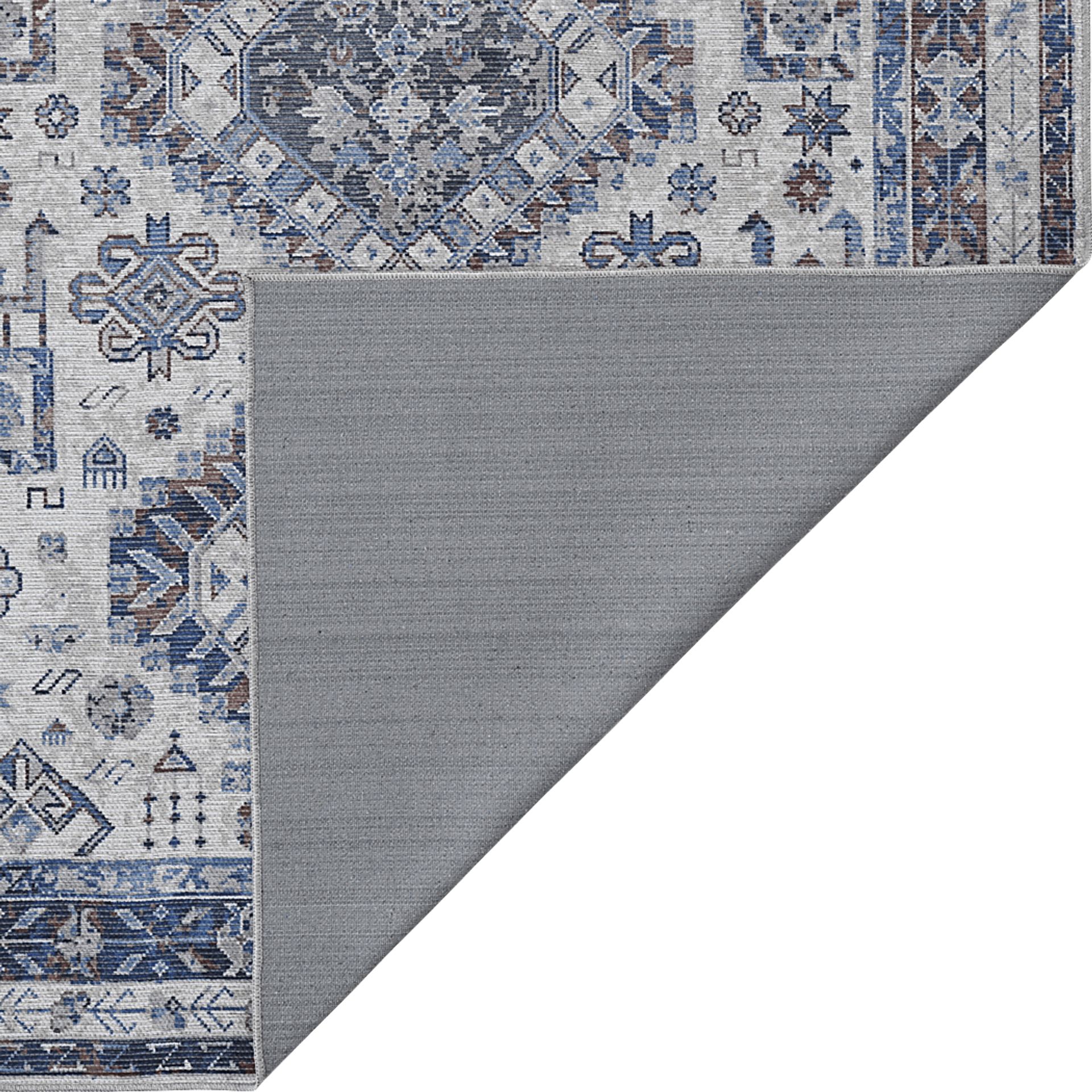 Aebby Blue 7'10 x 9'9 Machine Washable Rug - Image 4
