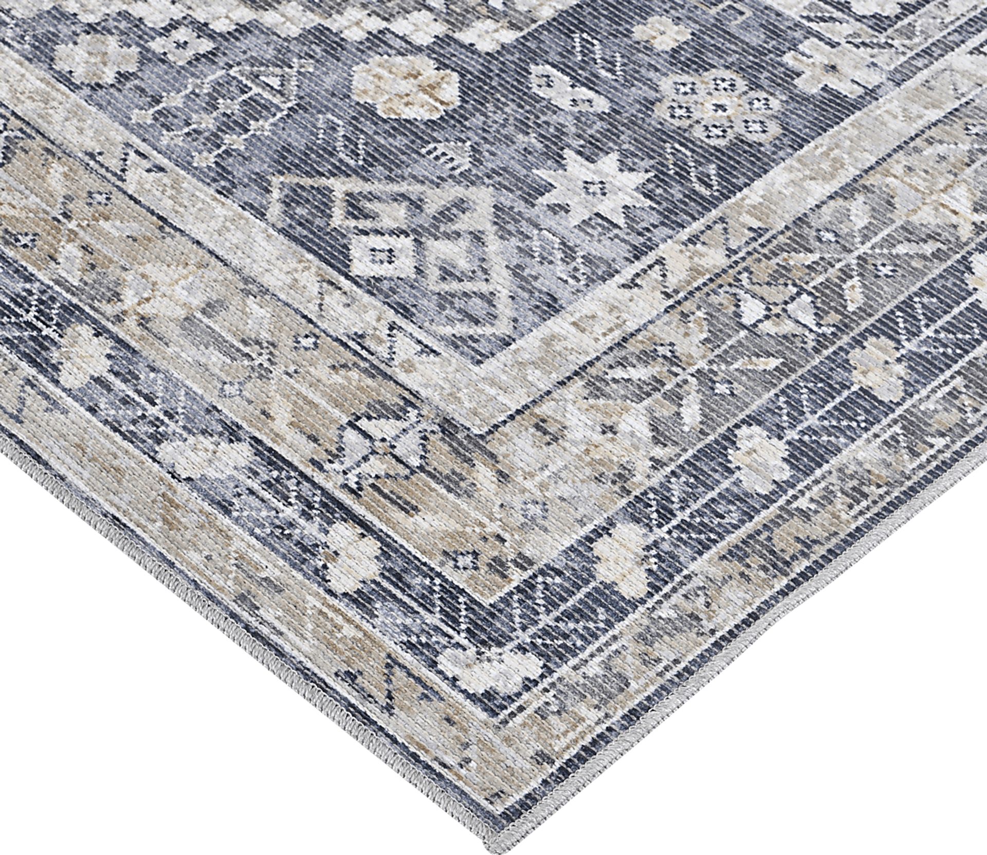 Aebby Gray 7'10 x 9'9 Machine Washable Rug - Image 5