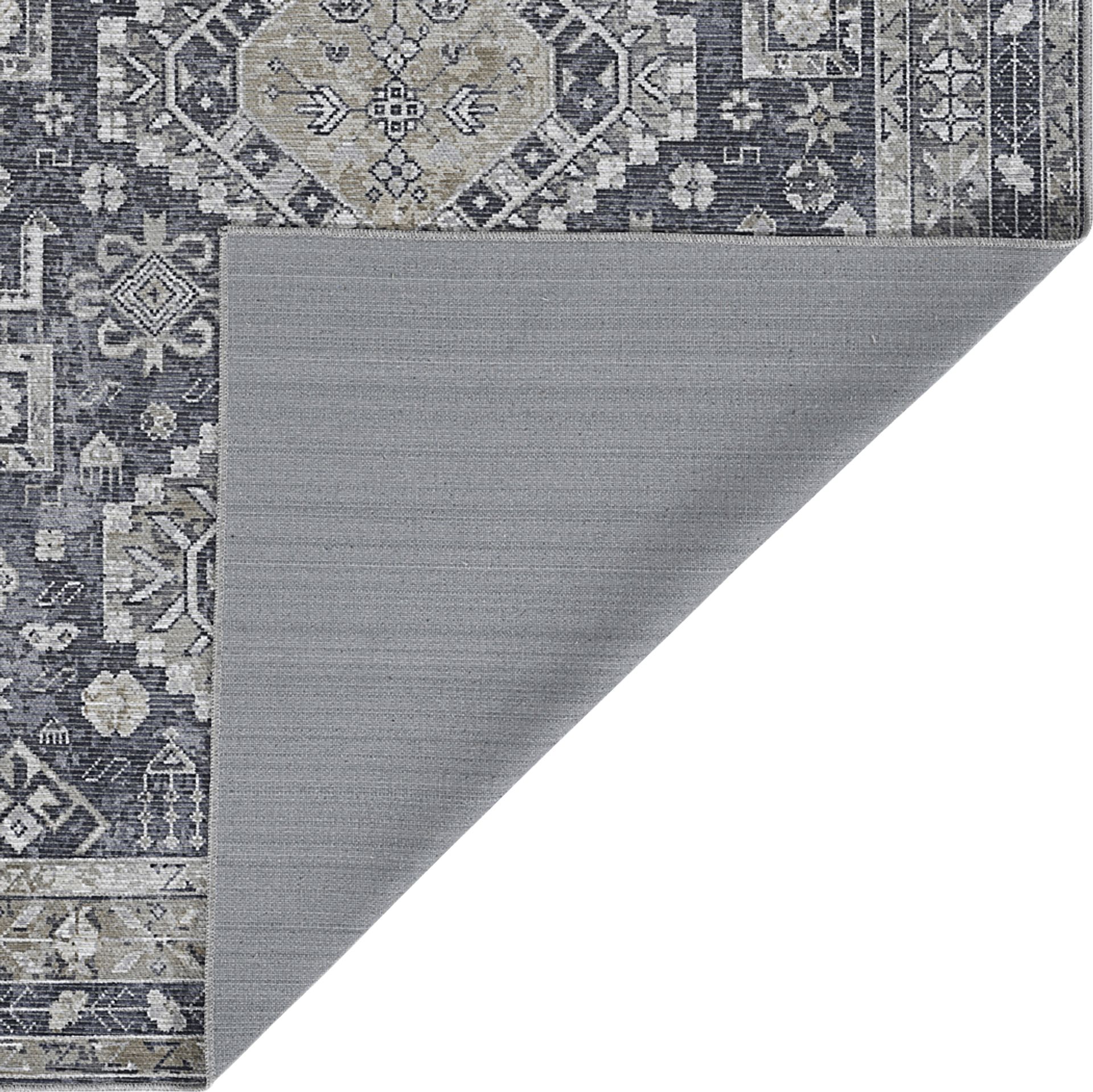 Aebby Gray 7'10 x 9'9 Machine Washable Rug - Image 6