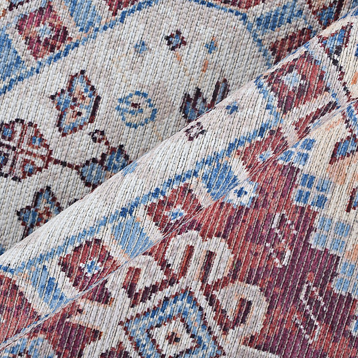 Aebby Red Polyester Fabric Rug | Rooms to Go