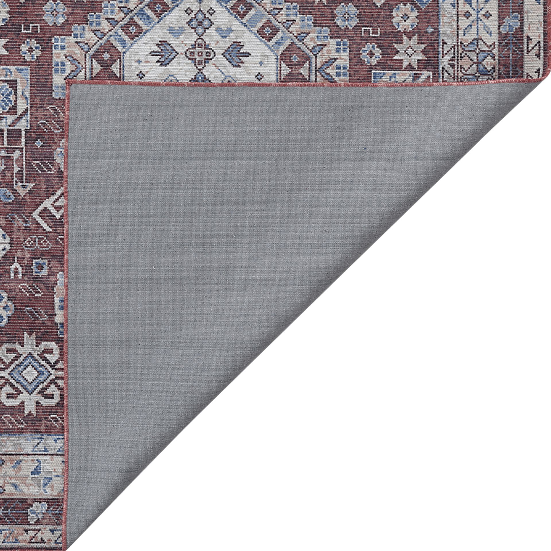 Aebby Red 9'2 x 11'9 Machine Washable Rug - Image 7