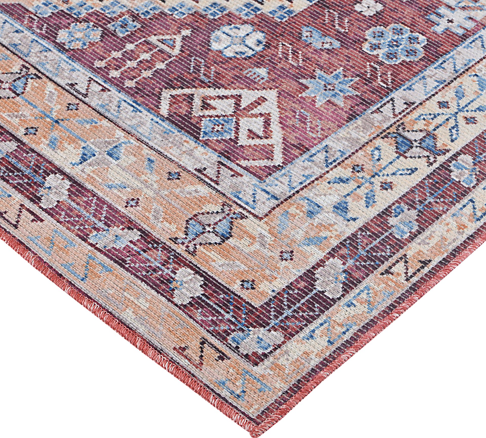 Aebby Red 9'2 x 11'9 Machine Washable Rug - Image 9