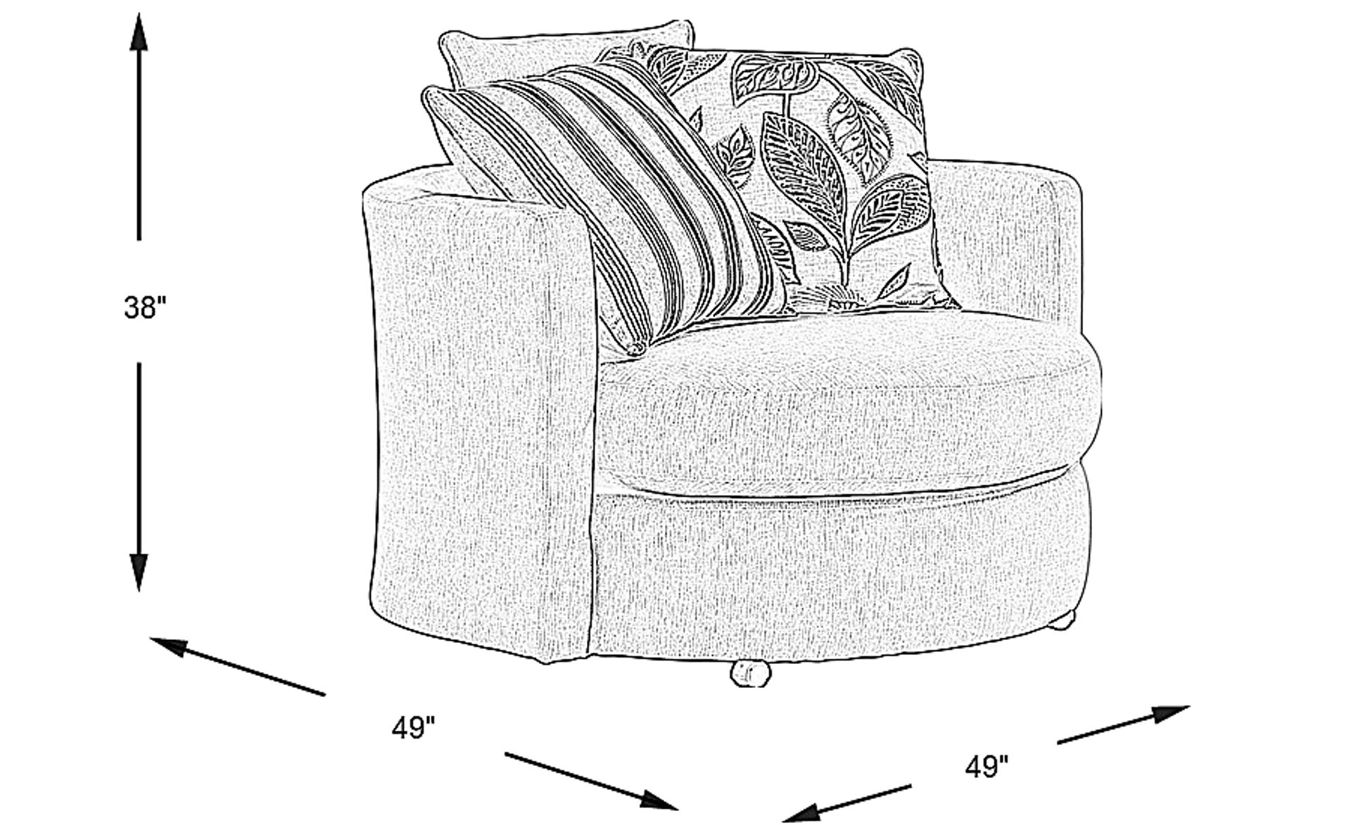 Dimension Image. Please refer to the Dimension Tab on this page for dimension details.