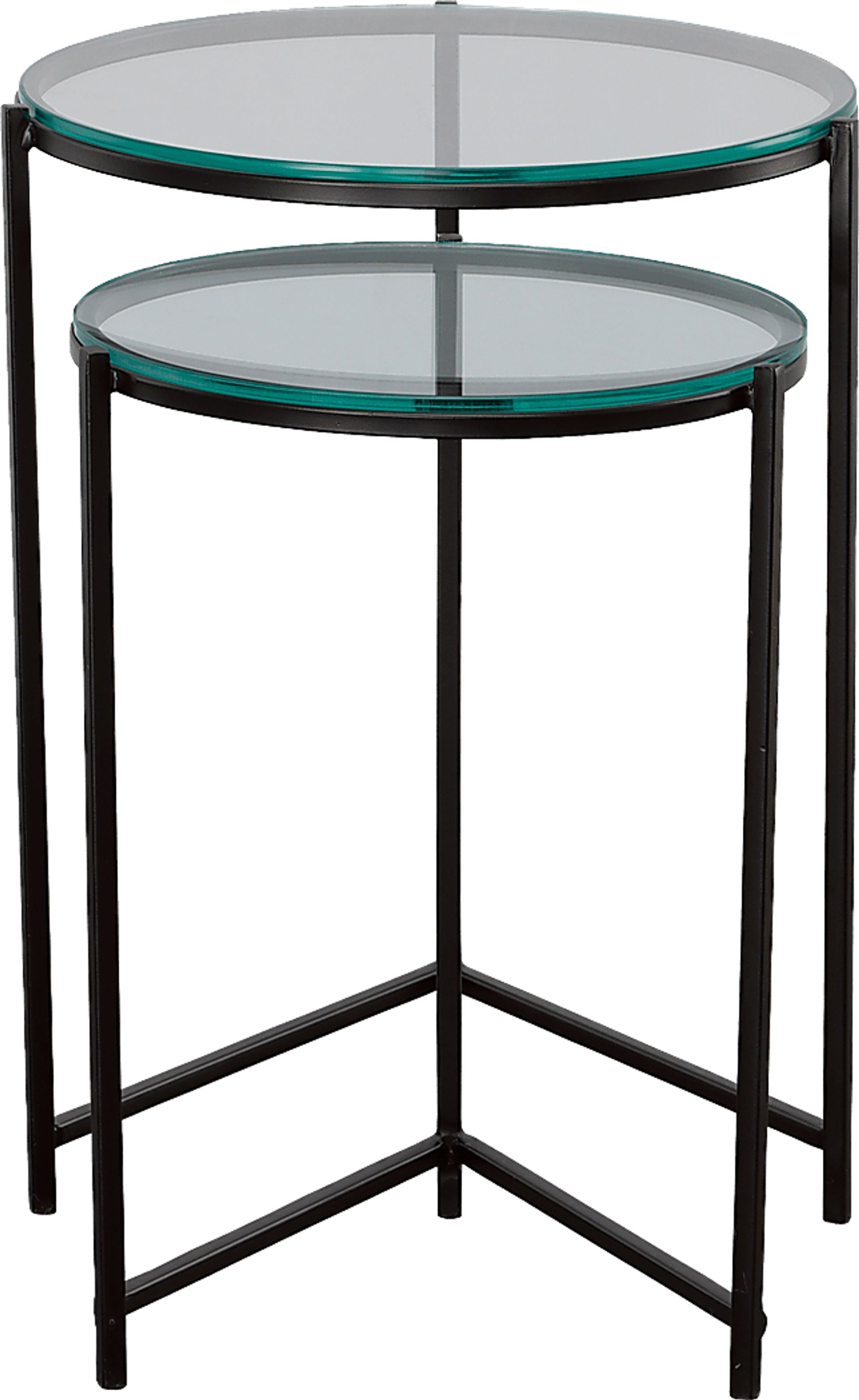 Aellana Black Nesting Tables, Set of 2 - Image 2