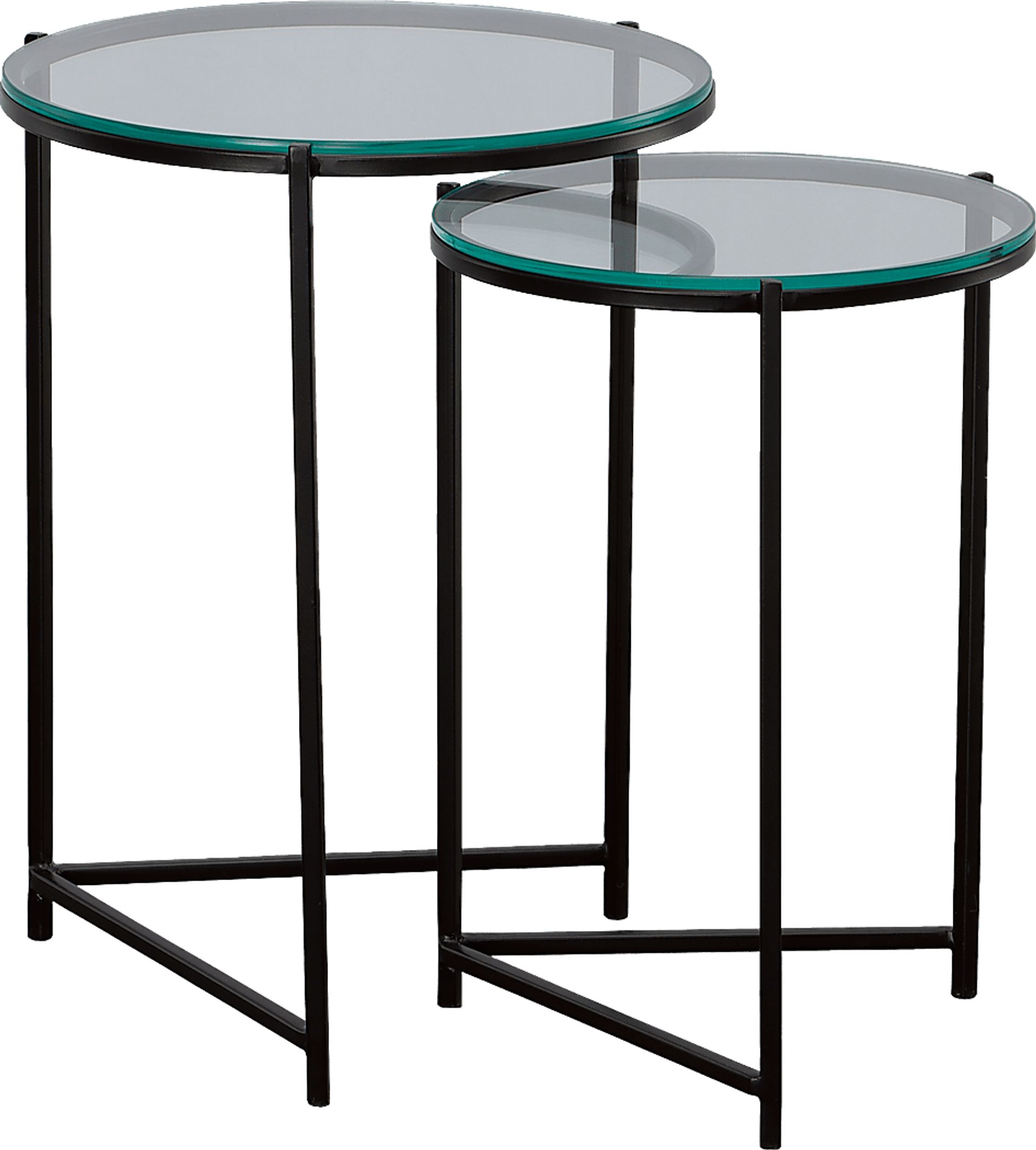 Aellana Black Nesting Tables, Set of 2 - Image 1