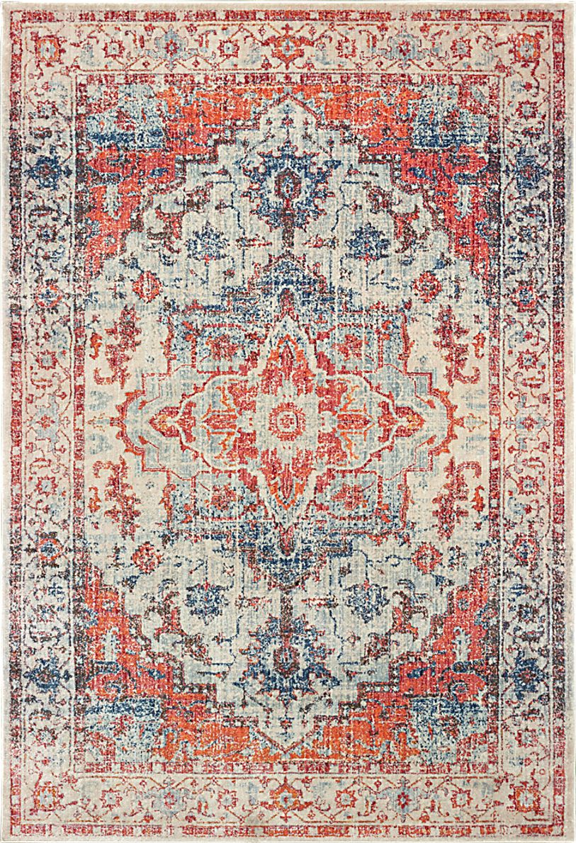 Aellin Orange 5'3 x 7'6 Rug
