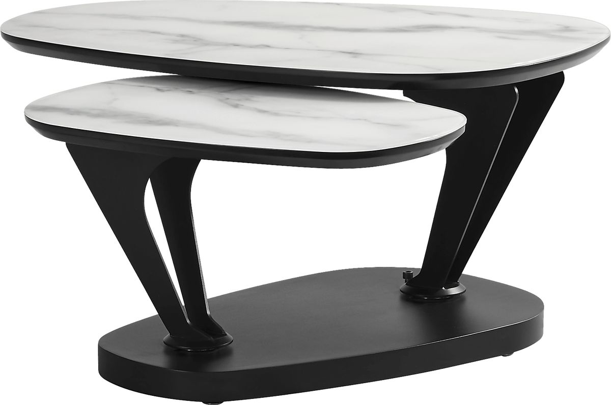 Aeon White Swivel Cocktail Tabl | Rooms to Go