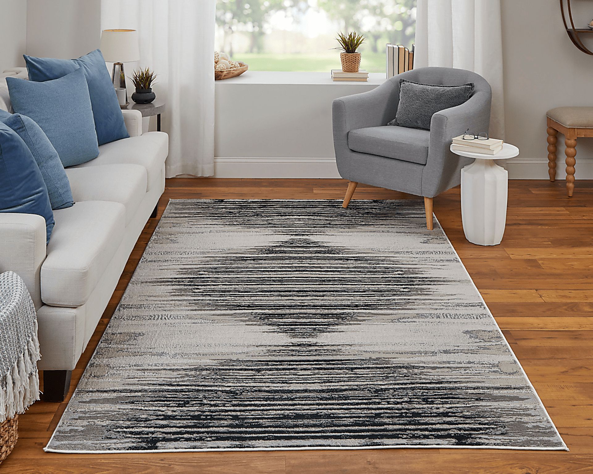 Aera Black 6'7 x 9'6 Rug - Image 2