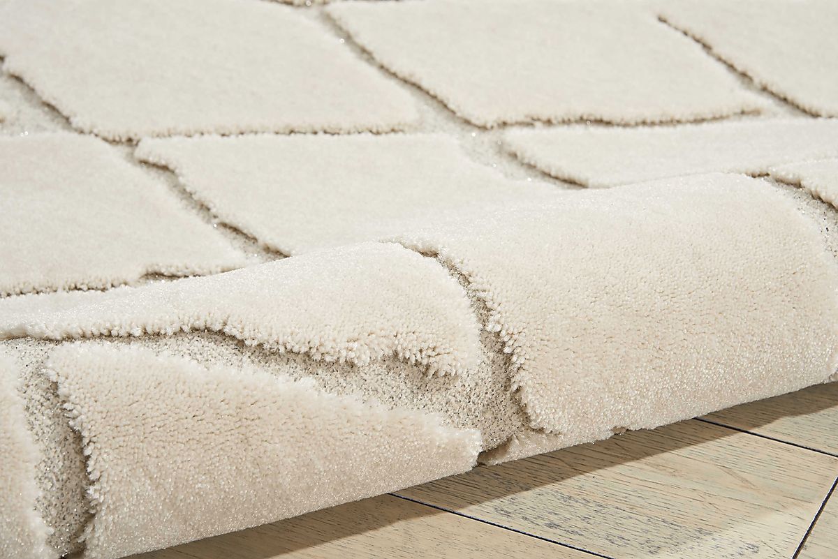 Aerilyn White Polyester Fabric Rug | Rooms to Go