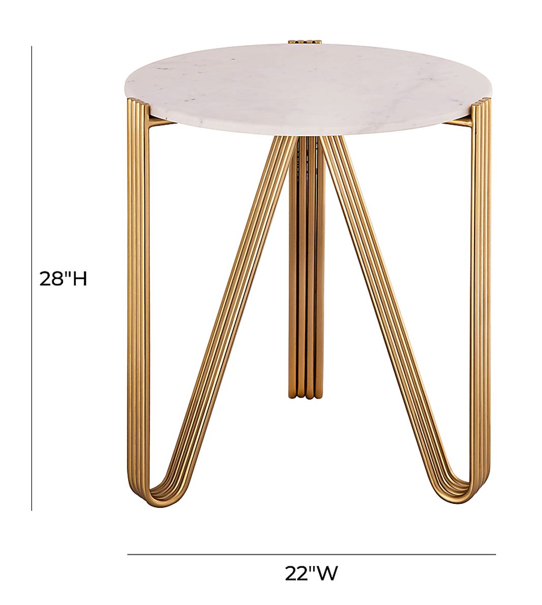 Aferna White Accent Table