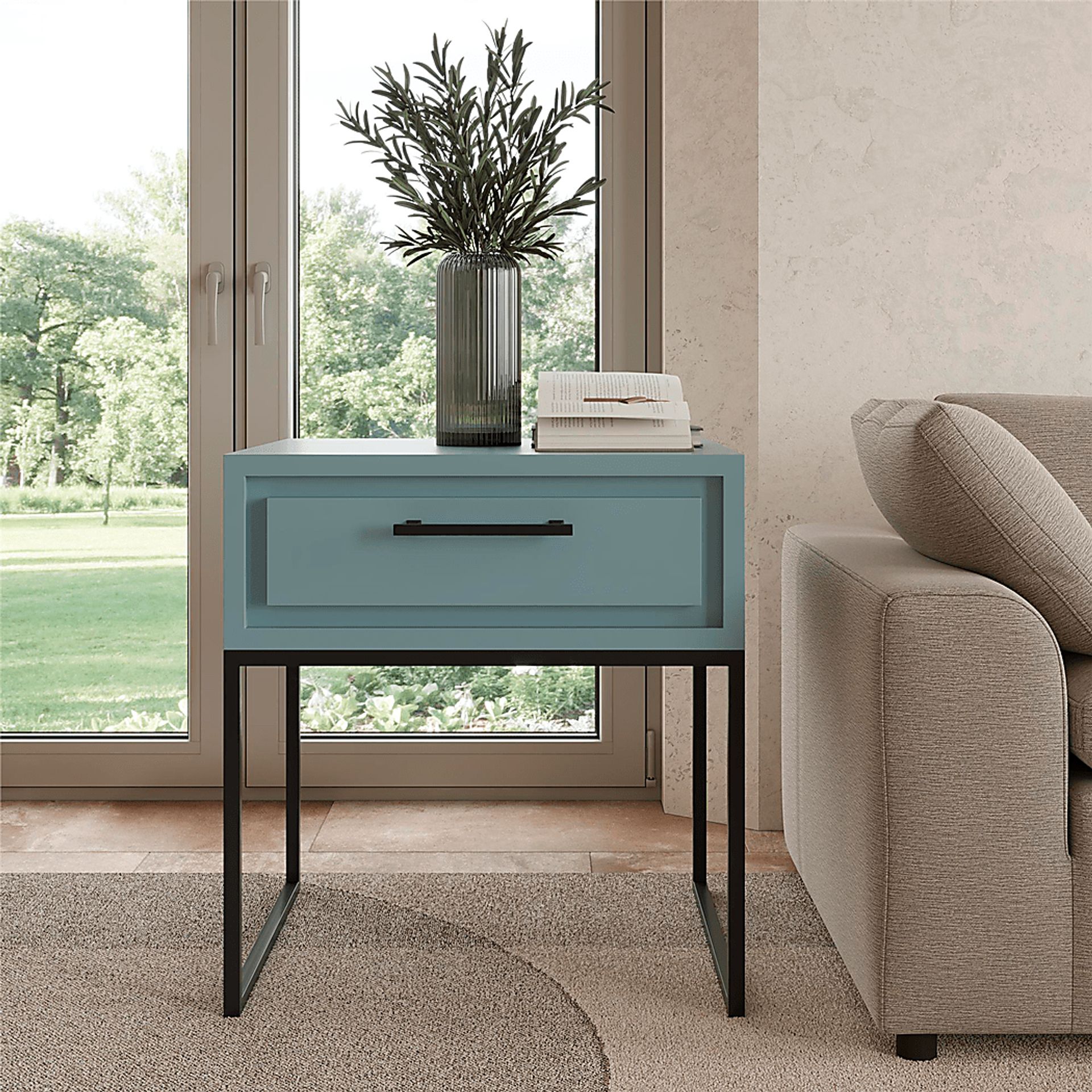 Affton Blue End Table - Image 2