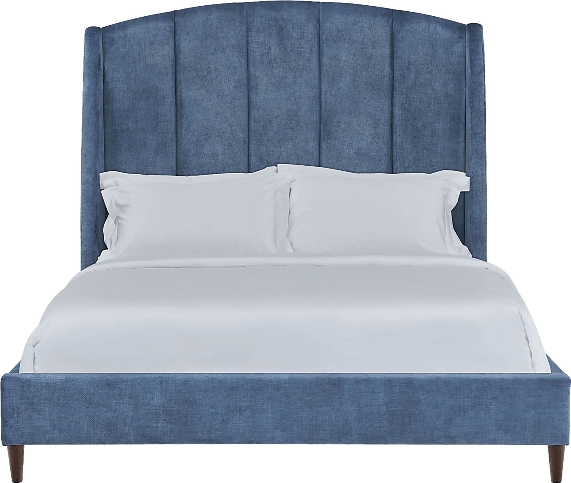 Aflin Navy 3 Pc Queen Upholstered Bed - Image 2