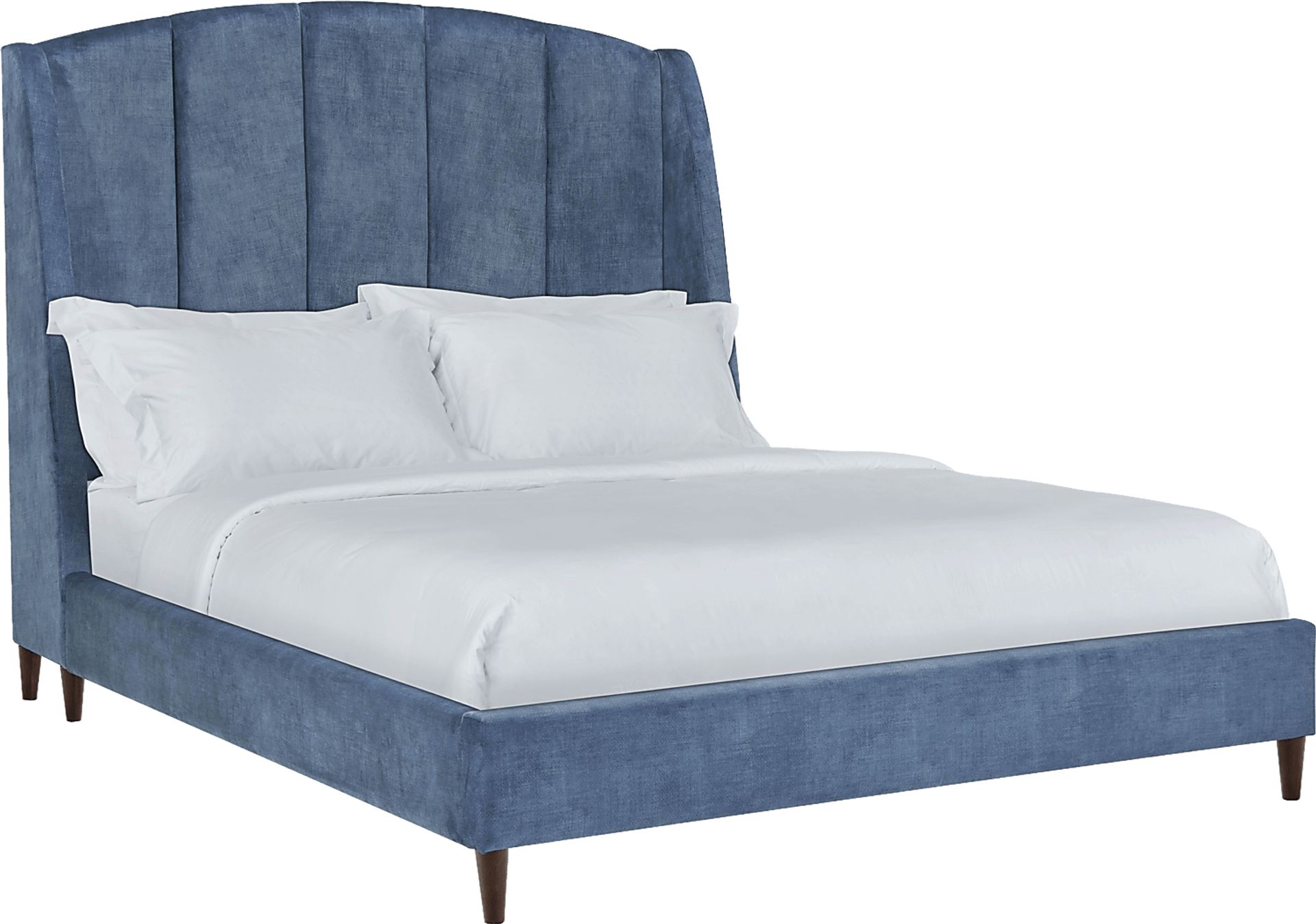 Aflin Navy 3 Pc Queen Upholstered Bed - Image 1