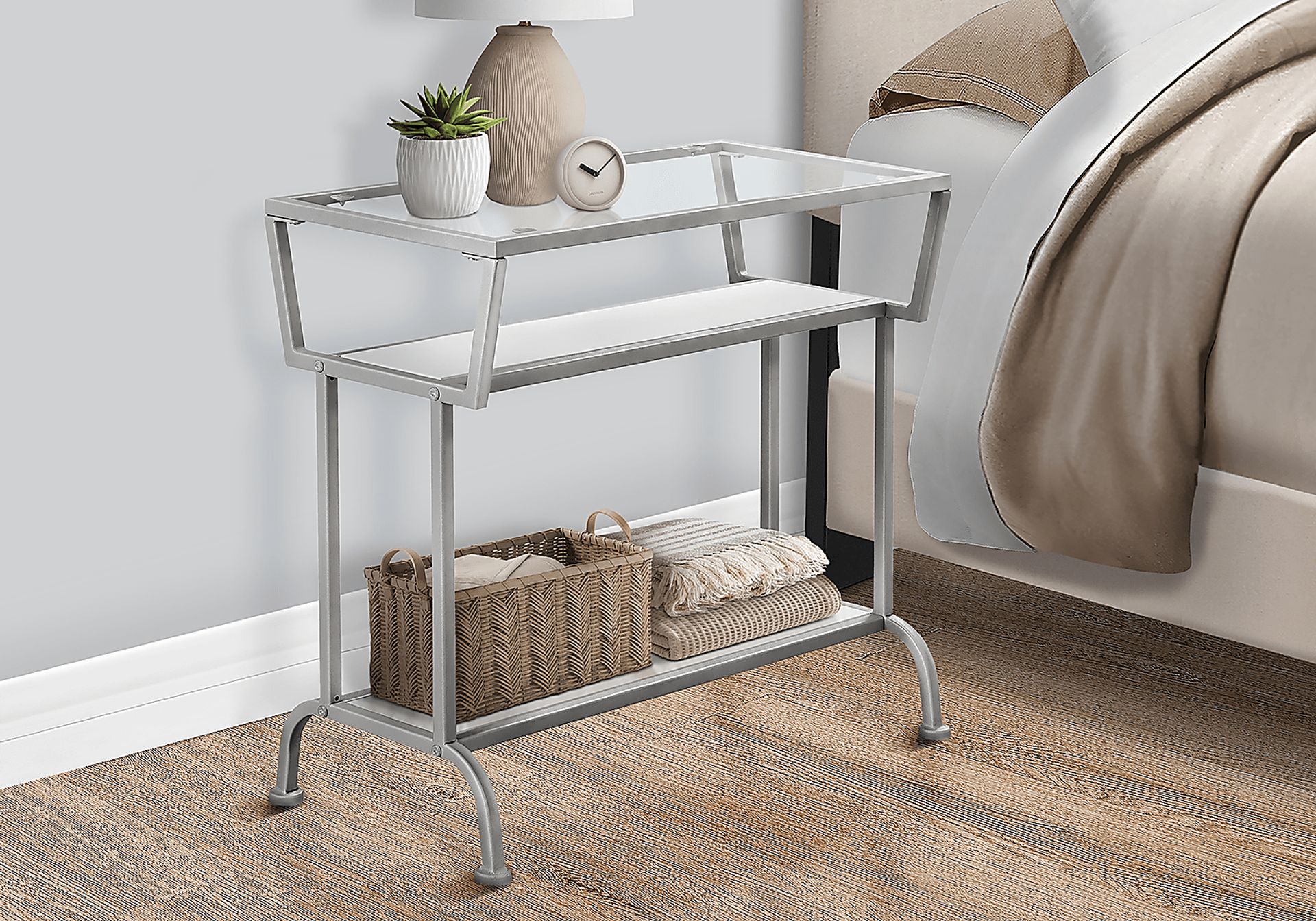 Agarita White End Table - Image 3