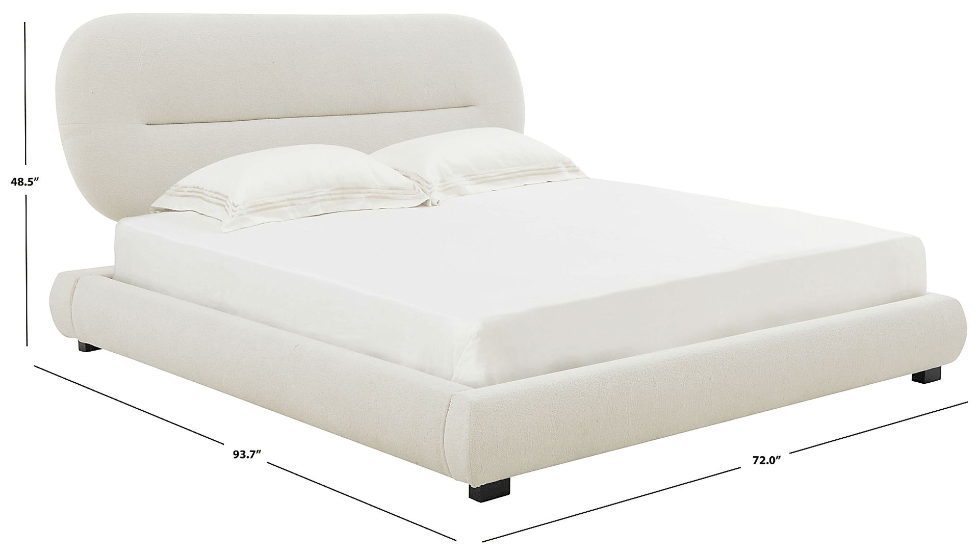 Agatha Cream Queen Bed - Image 2
