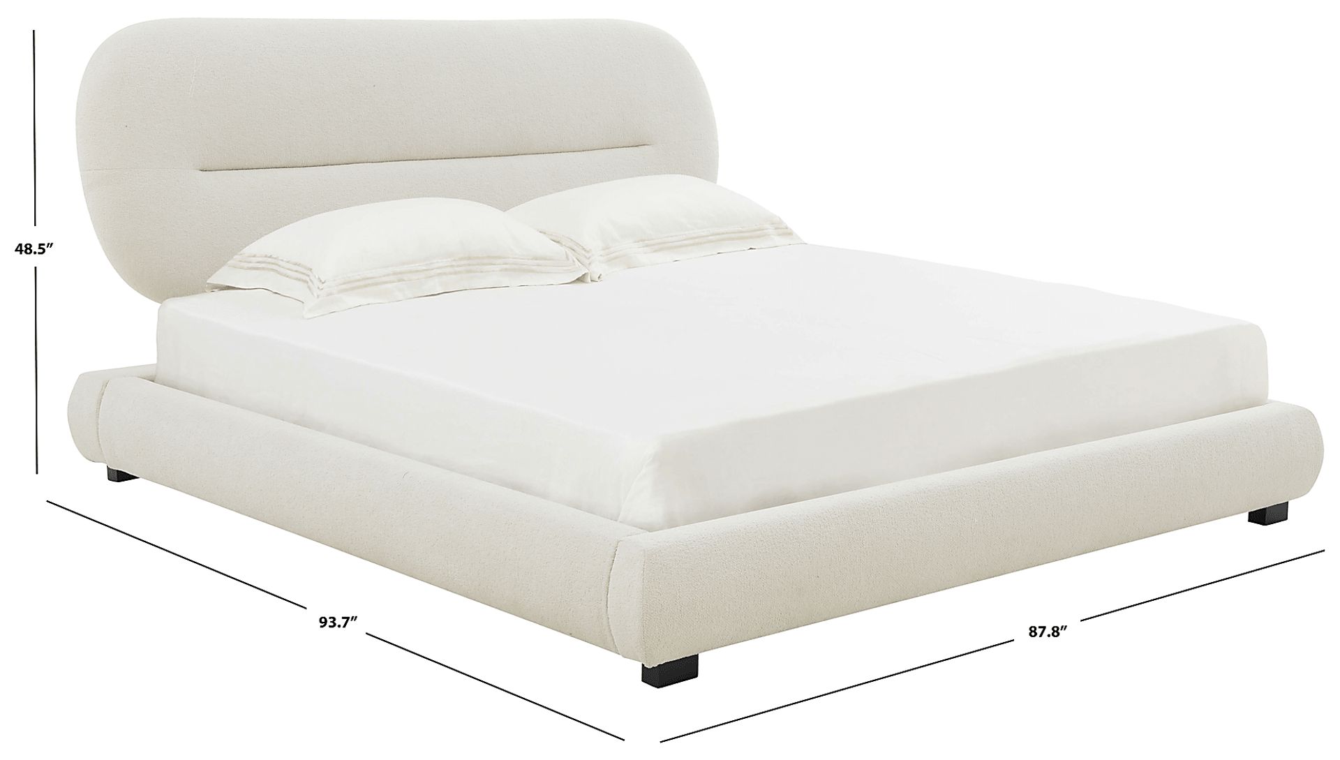 Agatha Creme King Bed - Image 4
