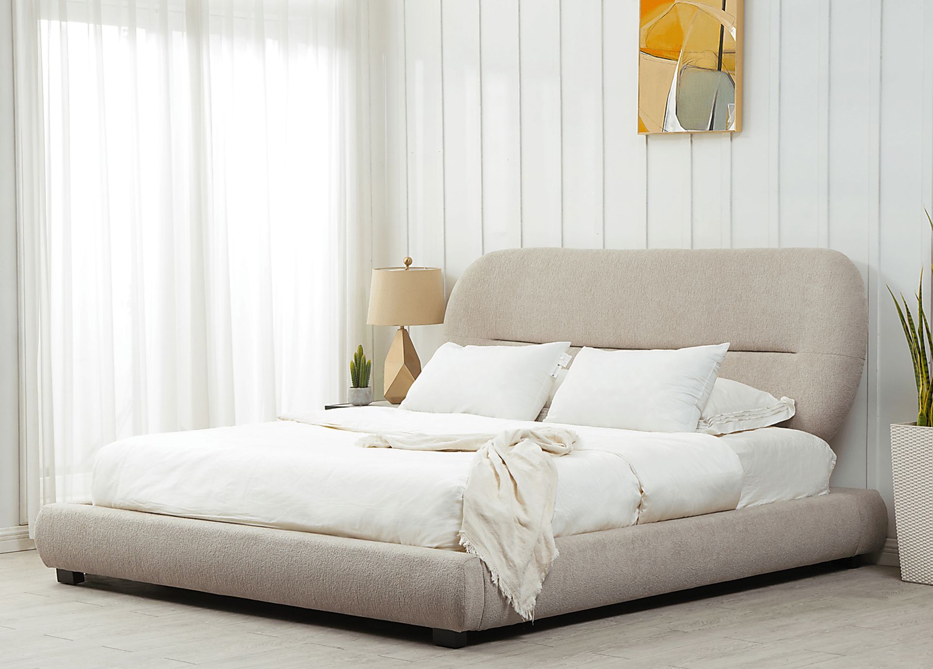 Agatha Light Brown King Bed - Image 2