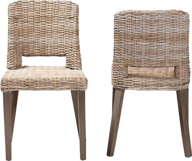Agimay Brown Side Chair Set of 2 - Thumbnail - Image 3