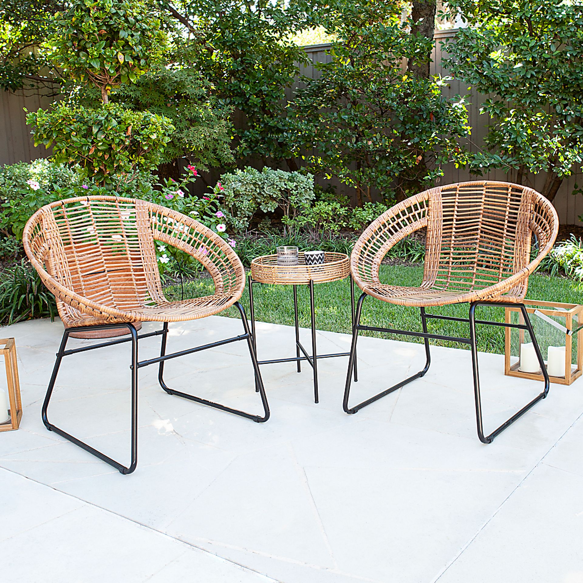 Agincourt Natural Outdoor 3 Pc Bistro Set - Image 2