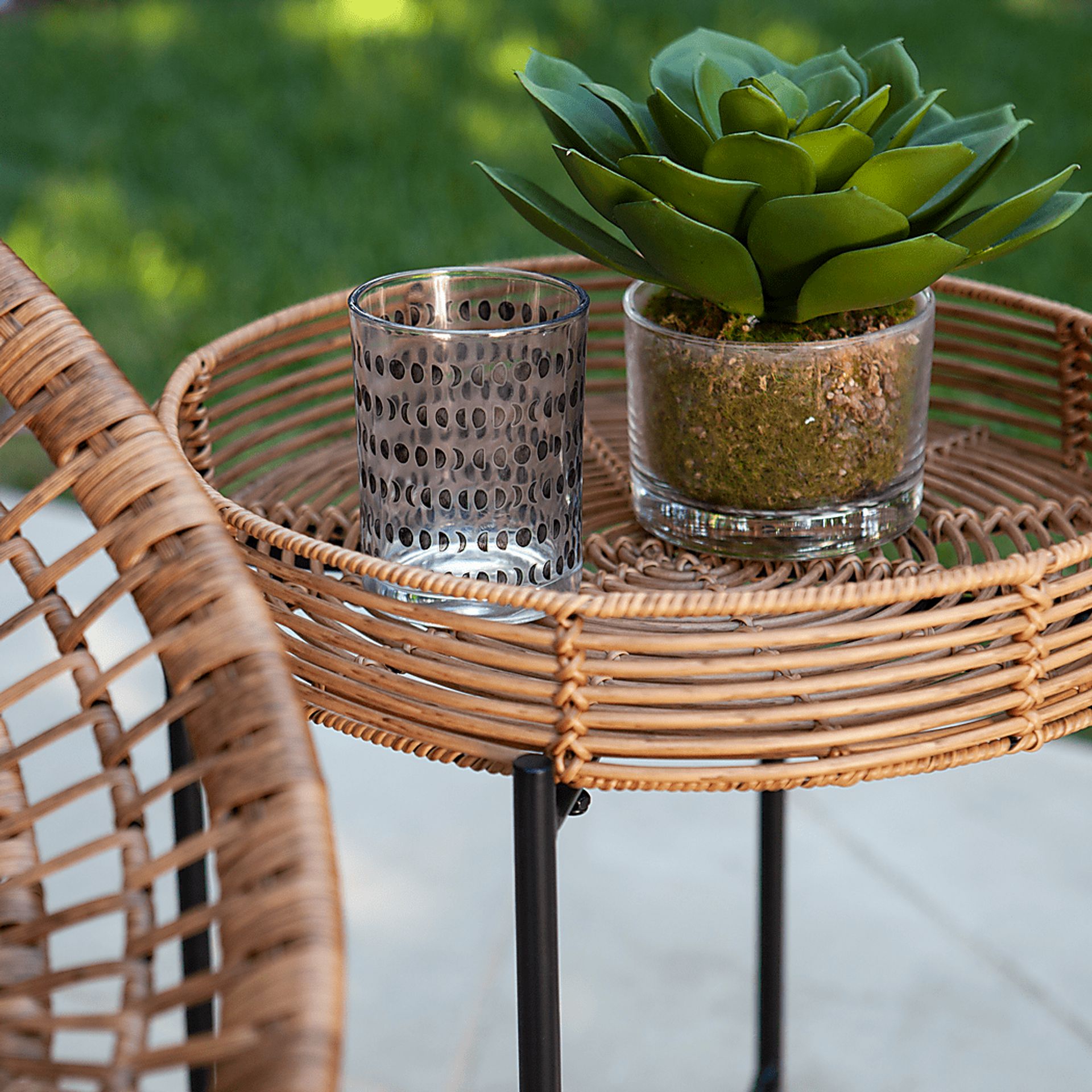 Agincourt Natural Outdoor 3 Pc Bistro Set - Image 4