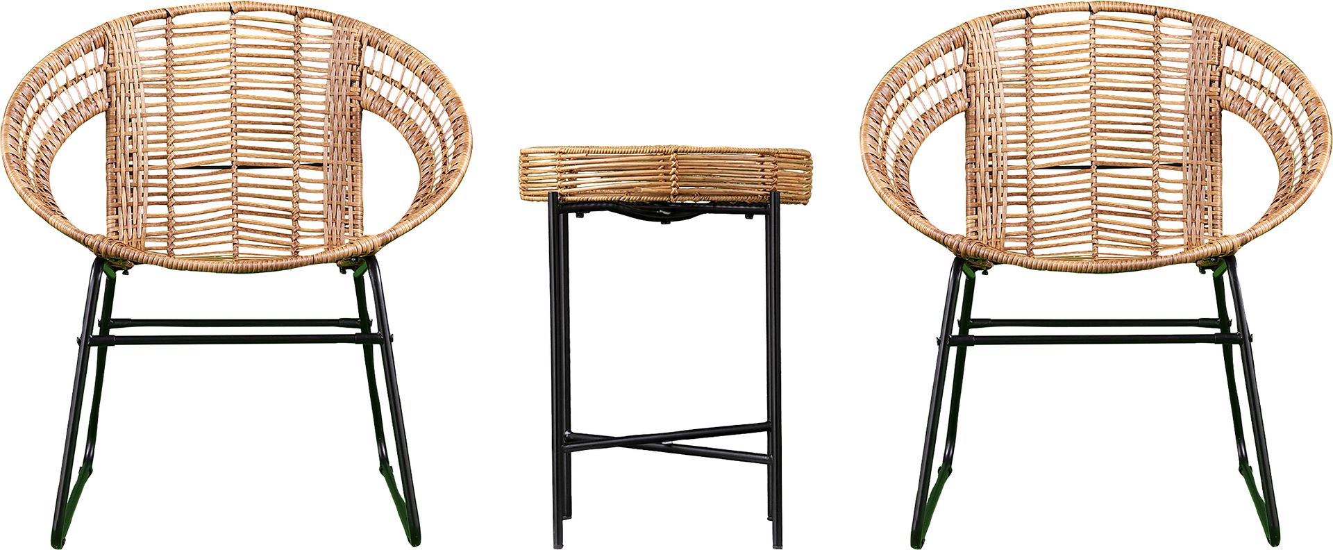 Agincourt Natural Outdoor 3 Pc Bistro Set - Image 1