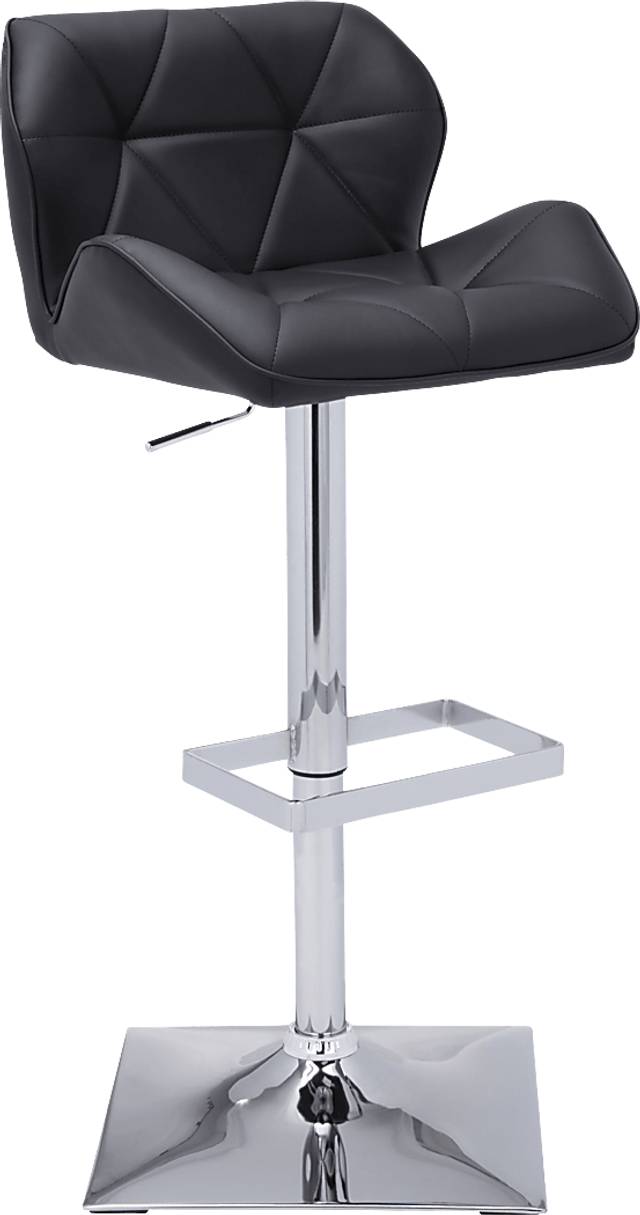 Agnon Black Adjustable Barstool - Thumbnail - Image 1